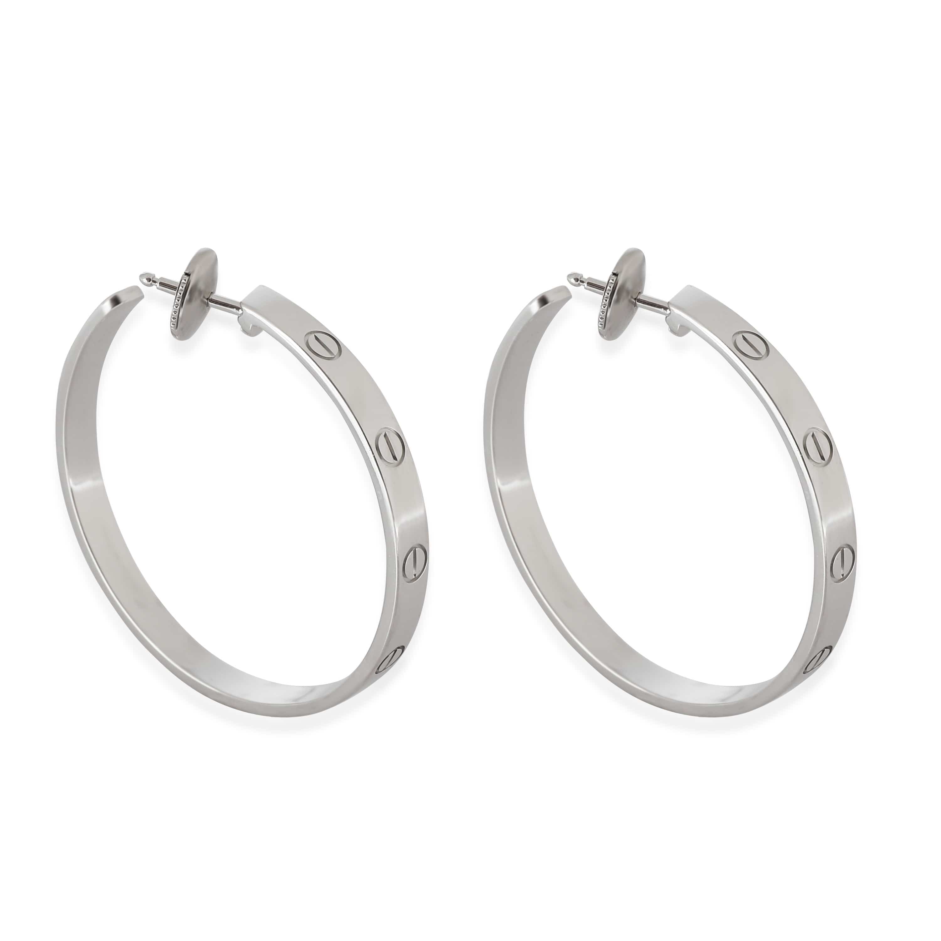 Cartier Cartier Love Hoop Earrings in 18K White Gold, Large Model