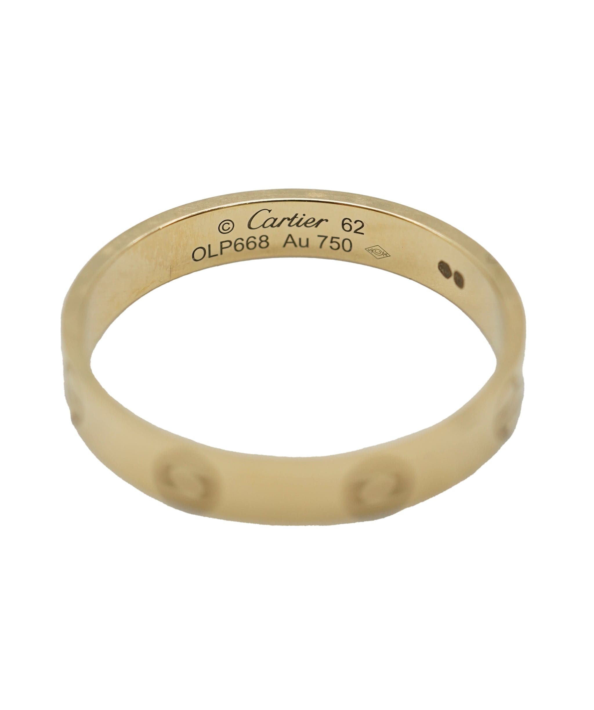 Cartier 18K Yellow Gold Cartier Love Wedding Band, Size 62 ABC0263