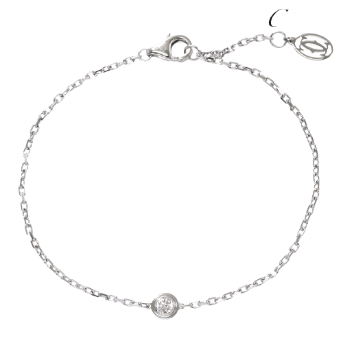 Cartier Cartier d'Amour Bracelet 18.5cm Diamond K18 WG ASL8807