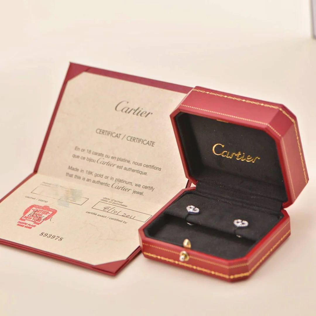 Cartier Cartier Diamond C Hearts de Cartier Earrings 18K WG AHC1423