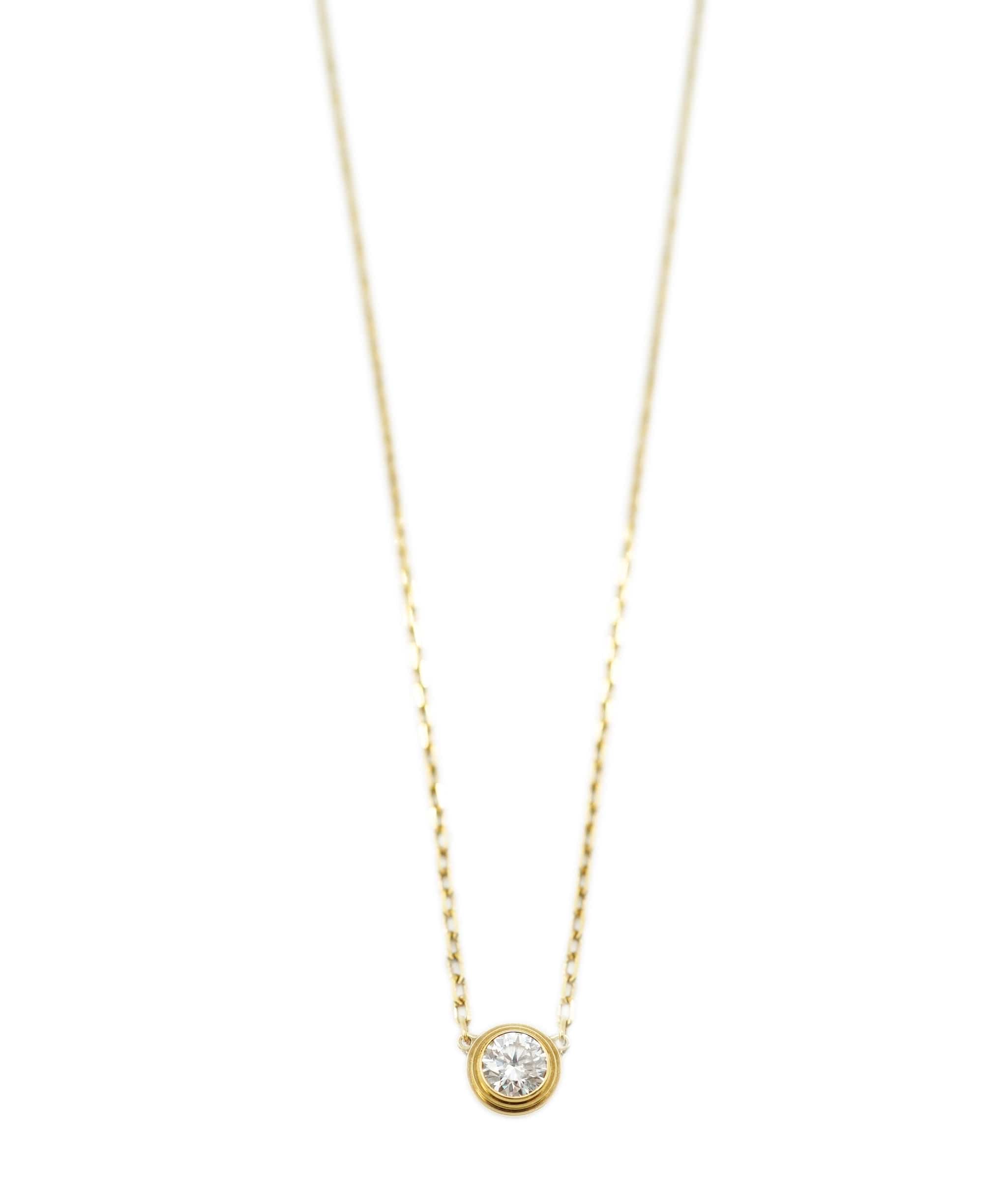 Cartier Cartier Large D'Amour Diamond 18K Yellow Gold Necklace, 0.18 Ctw ABC0195