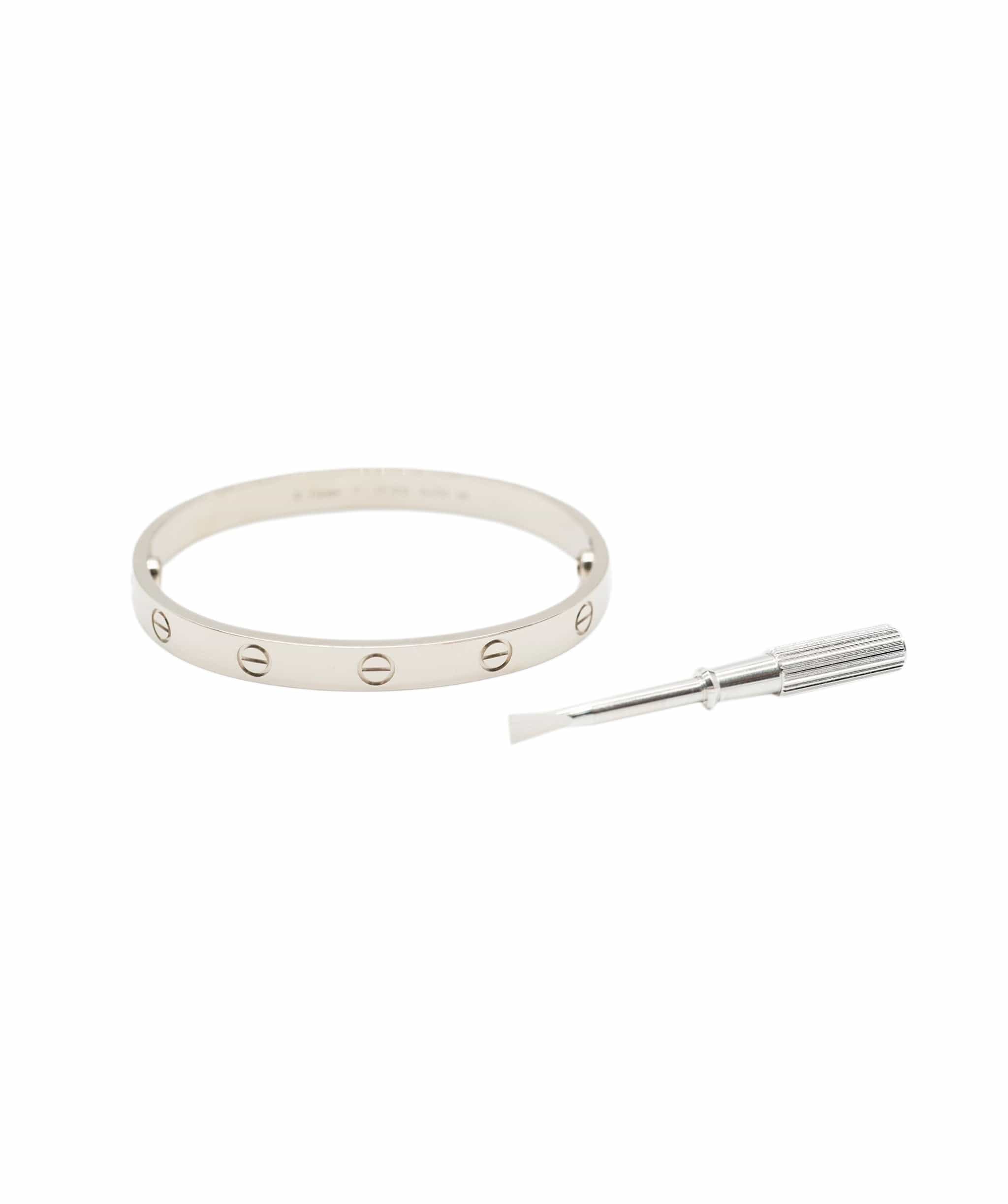 Cartier Cartier Love Bracelet, Size 17 18K White Gold ABC0026