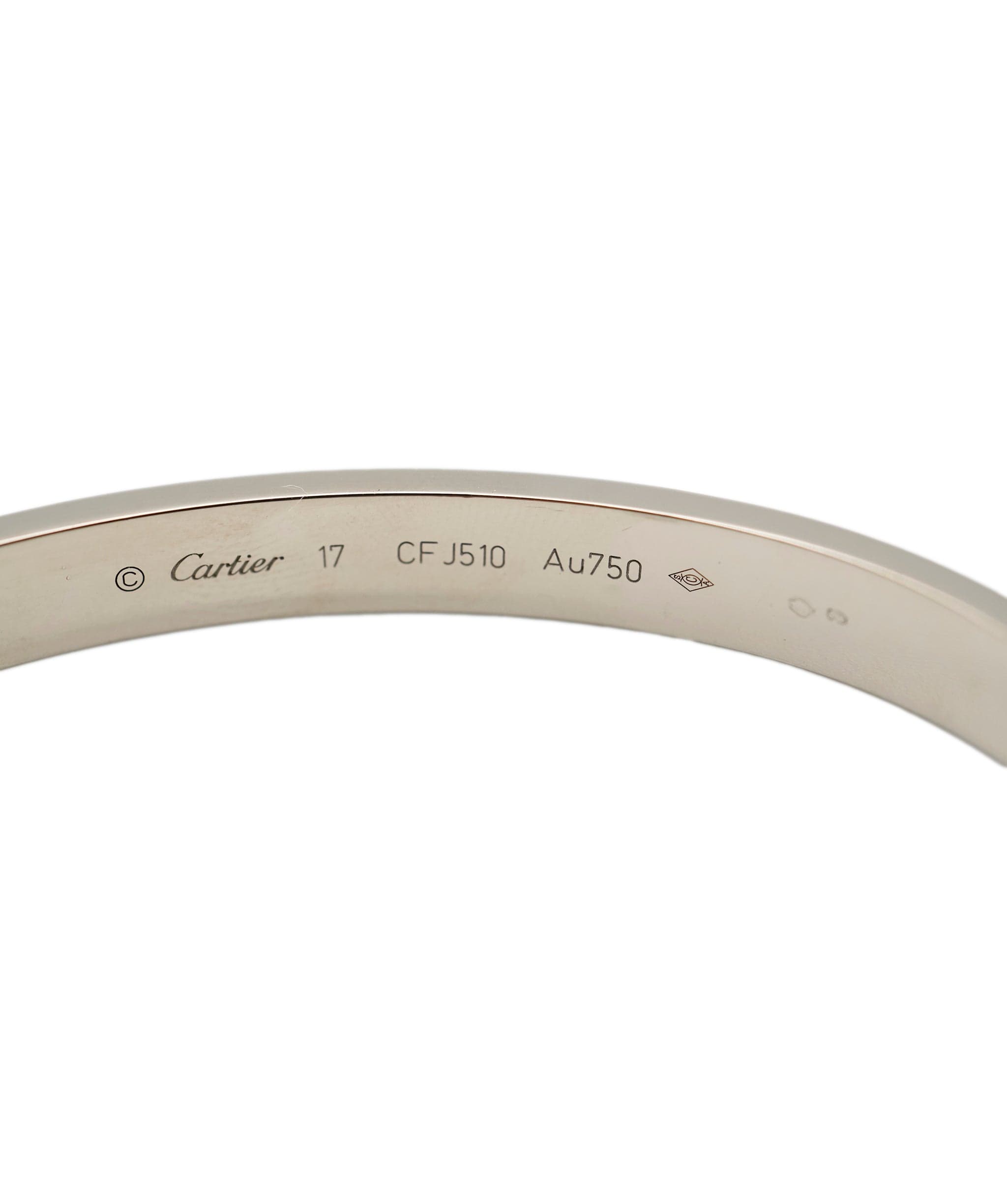 Cartier Cartier Love Bracelet, Size 17 18K White Gold ABC0026