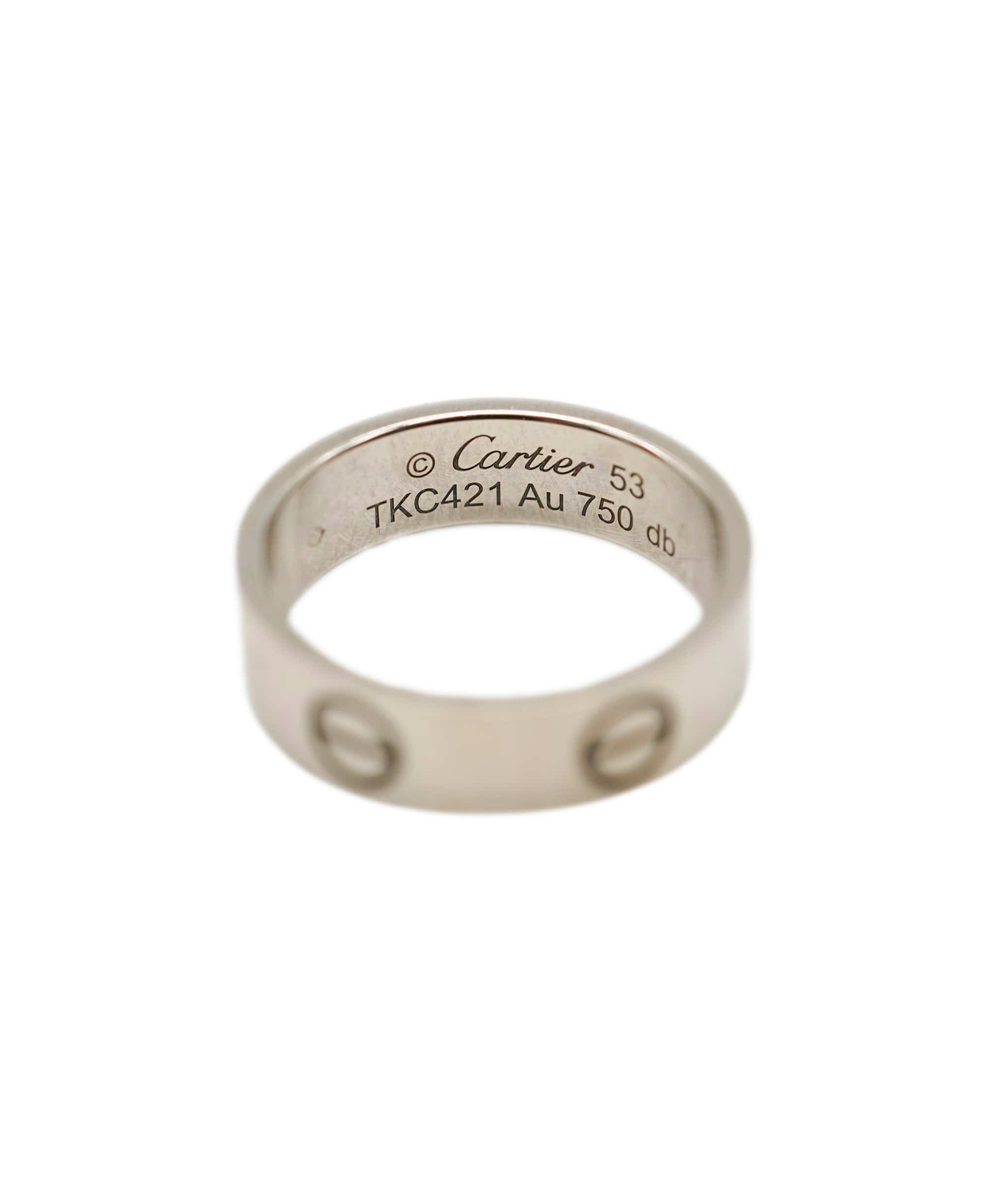 Cartier Cartier Love Ring, 18K White Gold, Size 53 ABC0020