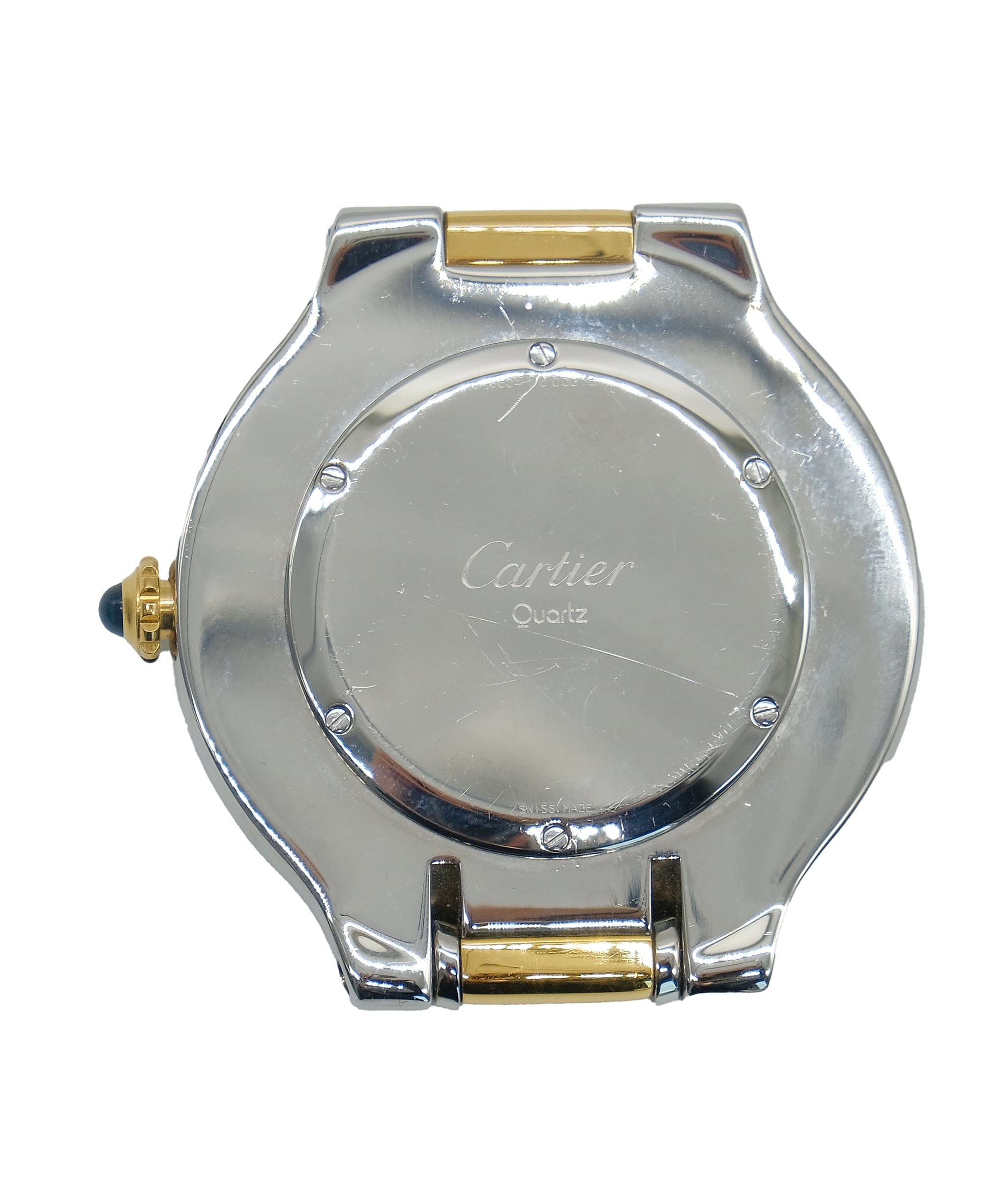 Cartier Cartier Must 21 Combi Travel Clock Table Clock Alarm Silver Dial ASL8846