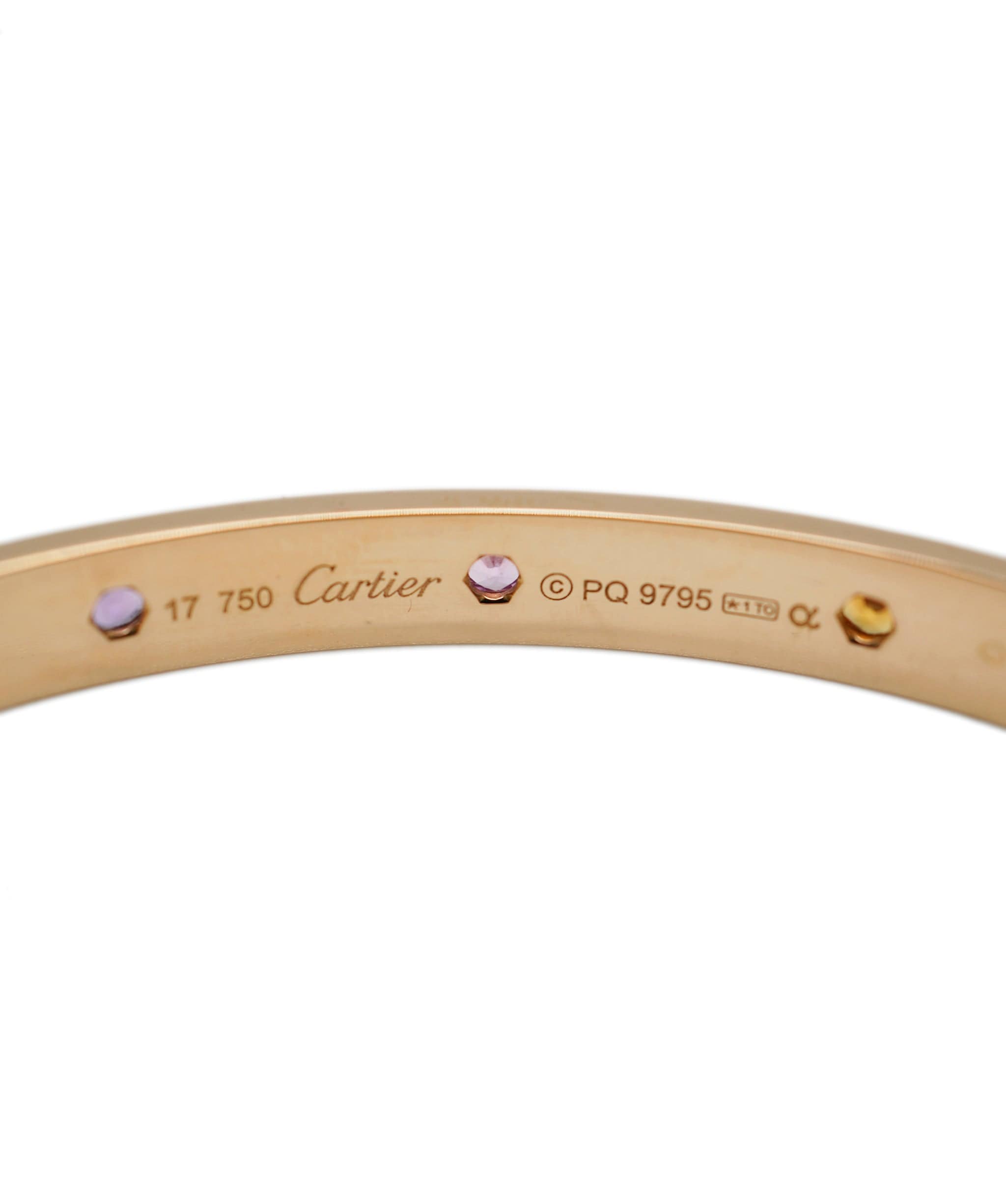 Cartier Cartier rainbow love bangle Rose gold Size 17 AHC1296