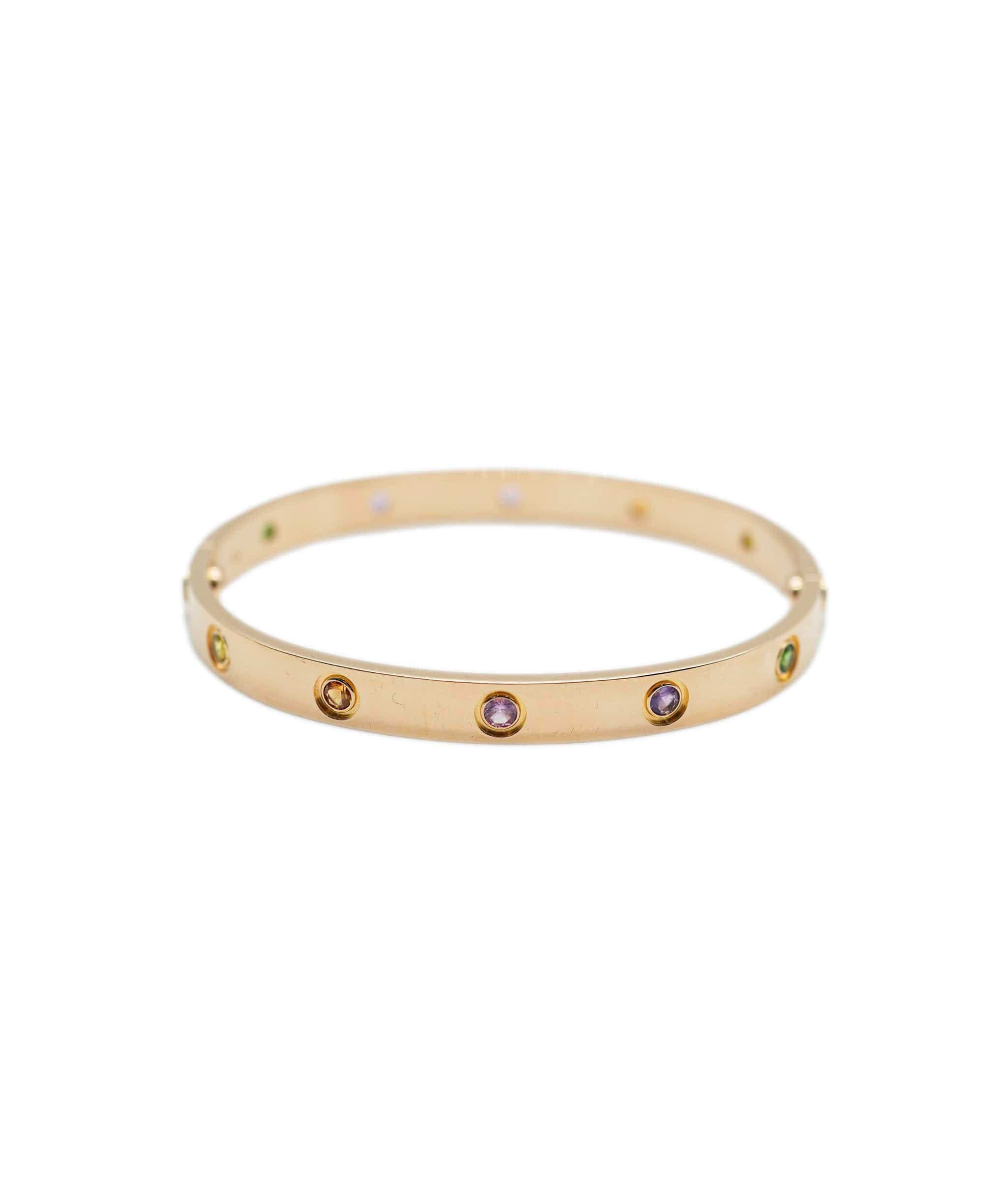 Cartier Cartier rainbow love bangle Rose gold Size 17 AHC1296