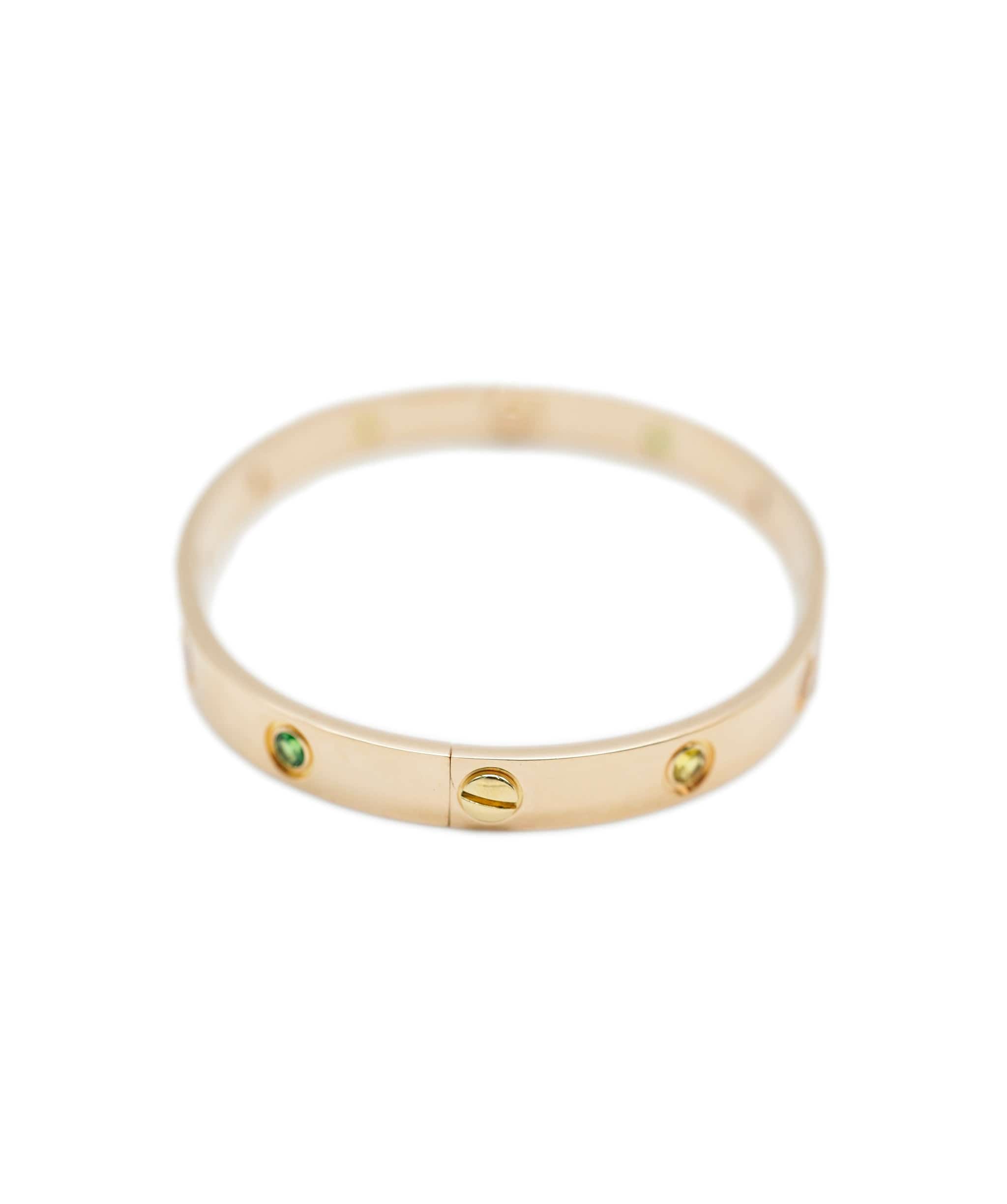 Cartier Cartier rainbow love bangle Rose gold Size 17 AHC1296