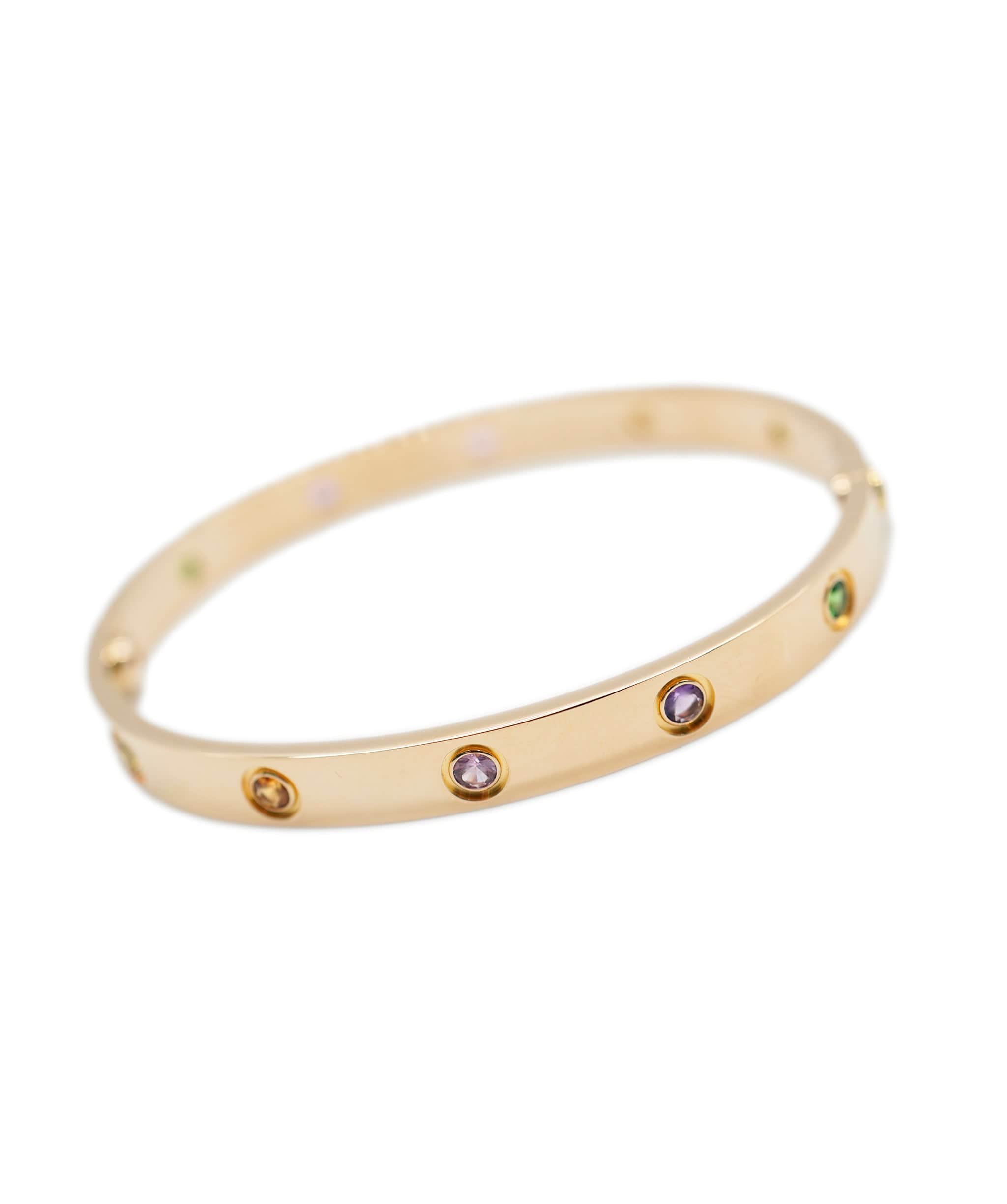 Cartier Cartier rainbow love bangle Rose gold Size 17 AHC1296