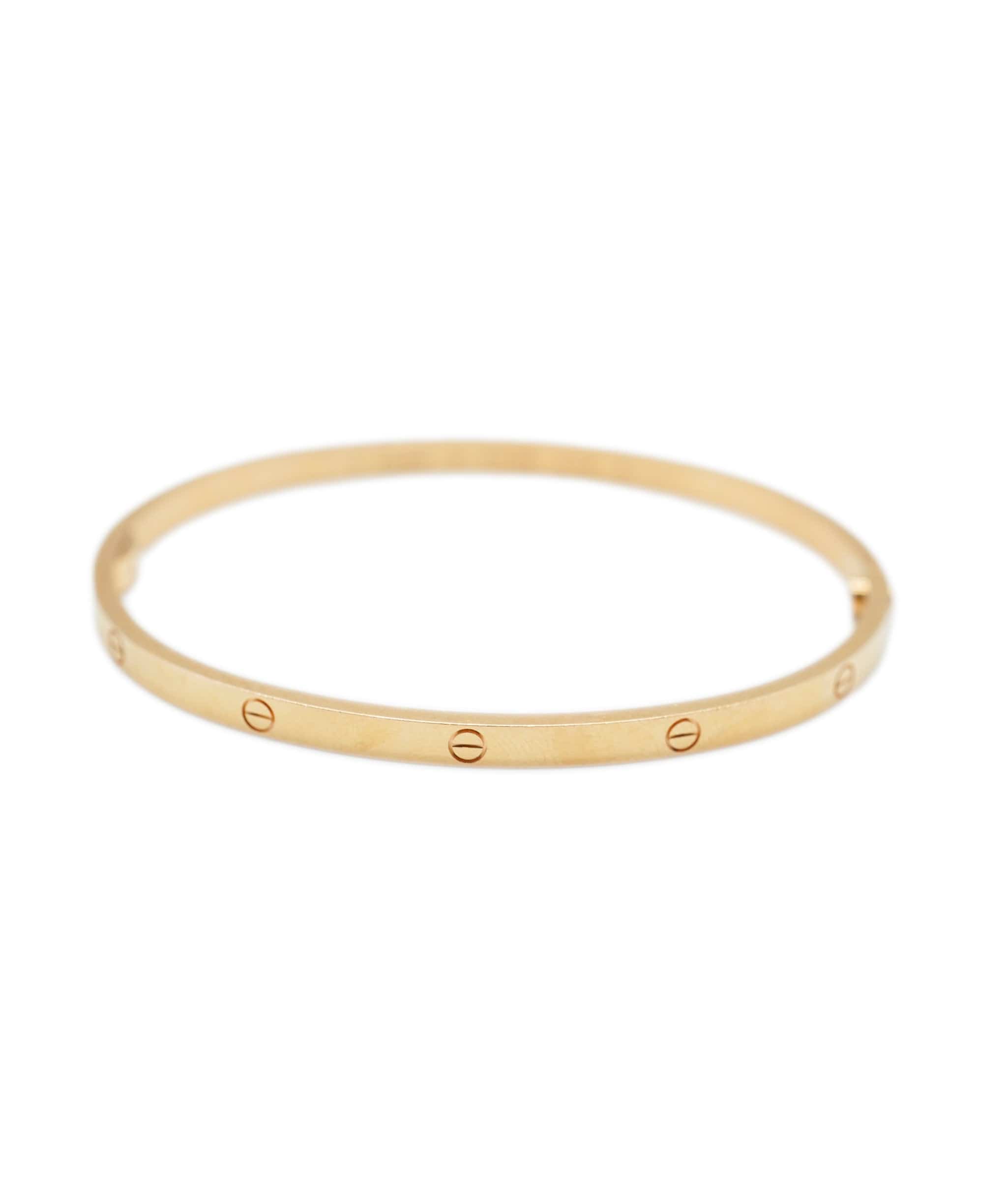 Cartier Cartier Rose Gold Thin Love Bangle Size 19