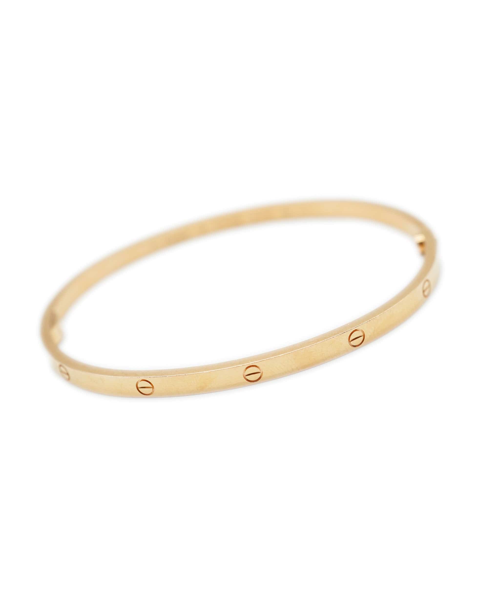 Cartier Cartier Rose Gold Thin Love Bangle Size 19