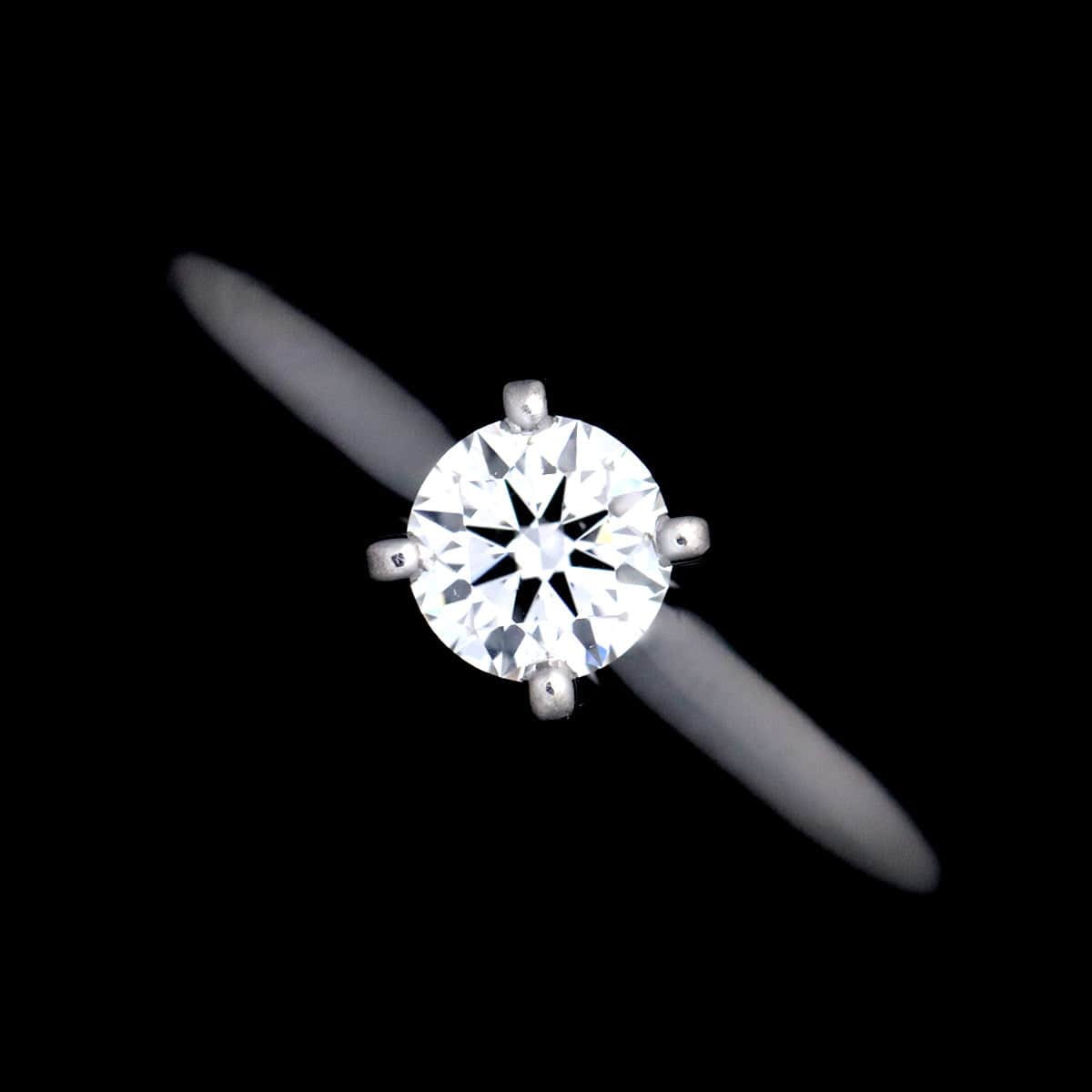 Cartier Cartier Solitaire Diamond 0.30ct #50 Ring Pt ASL8814