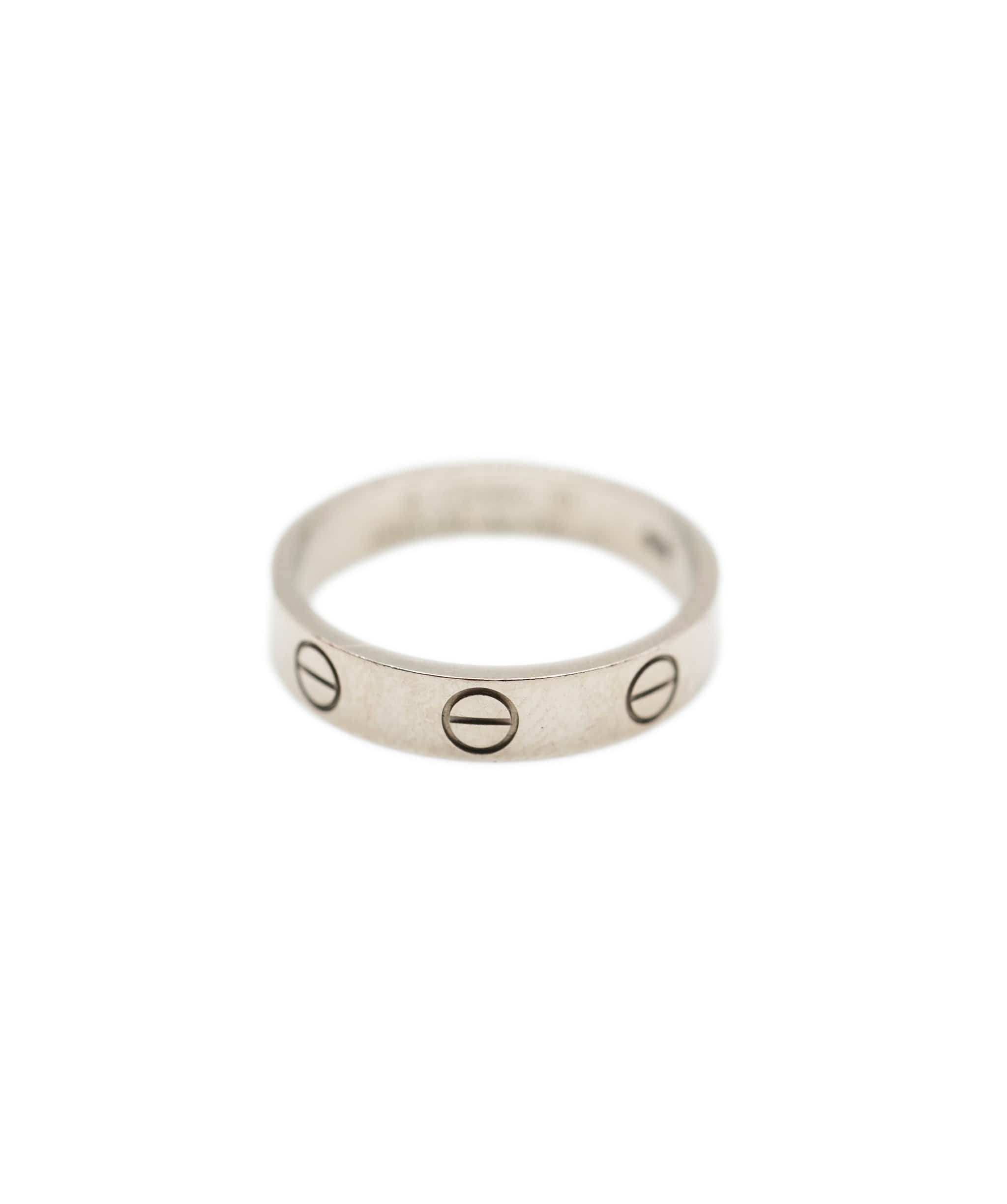 Cartier Cartier thin Love ring White Gold, Size 50, Full Set AHC1478