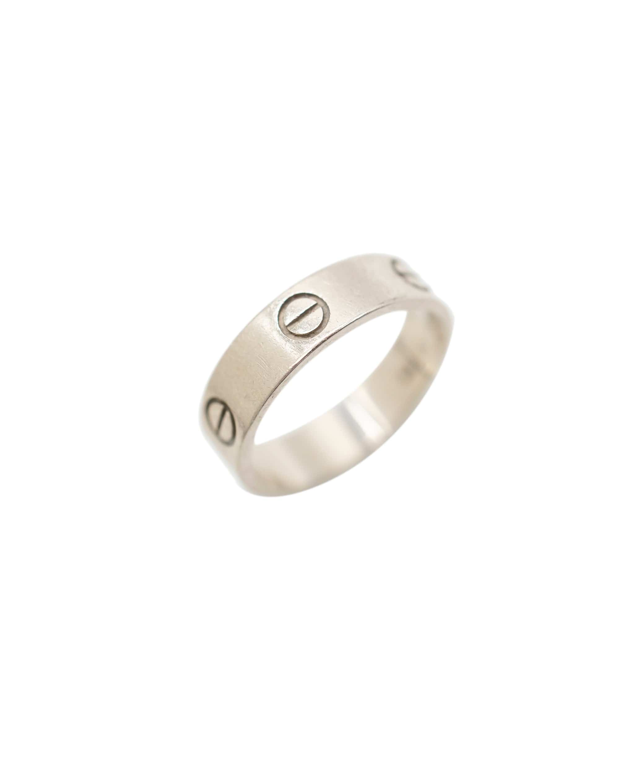 Cartier 18K White Gold Cartier Love Ring, Size 59 ABC0775