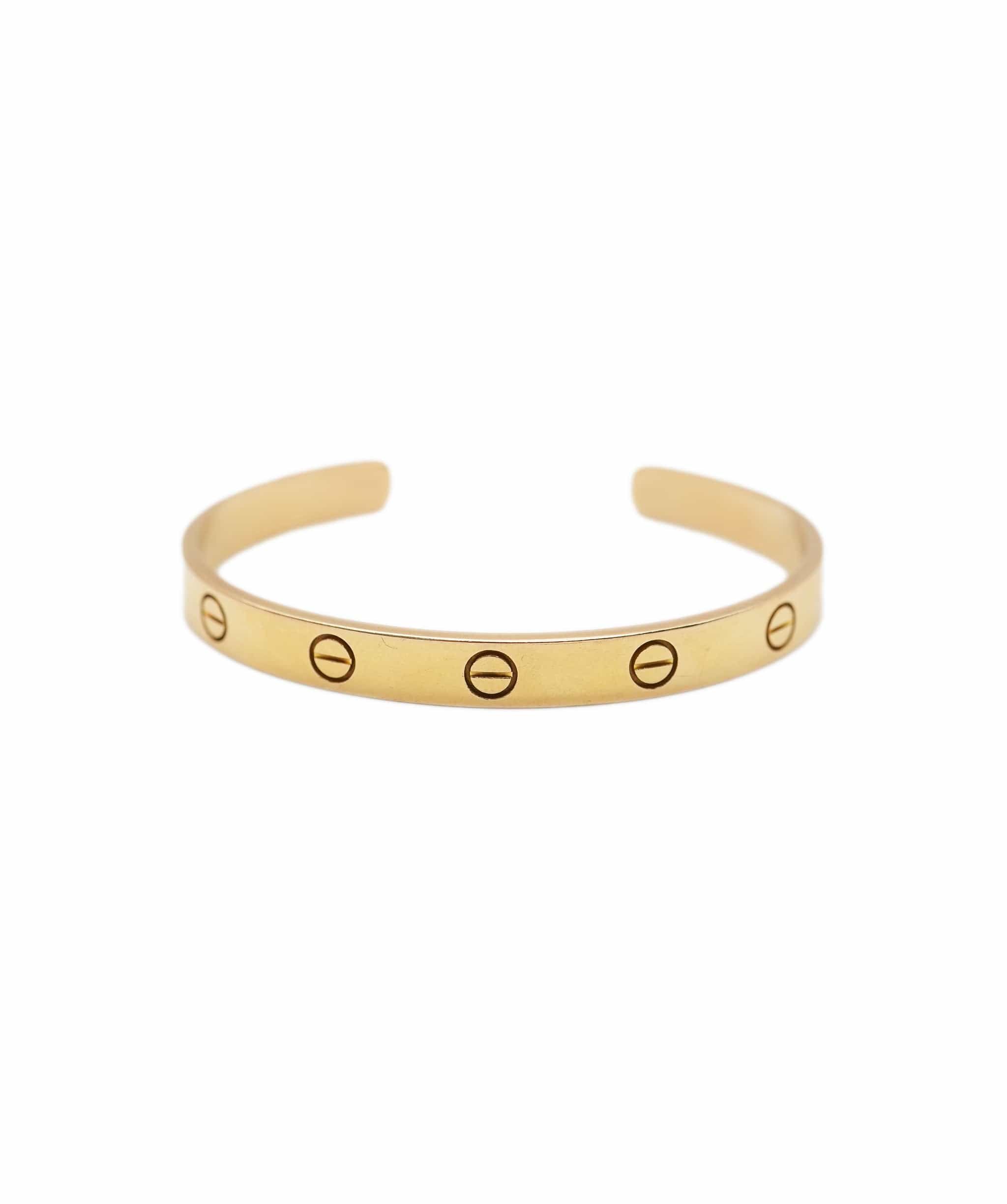 Cartier Cartier Love Bracelet cuff yellow gold size 17 with Box ASL10674