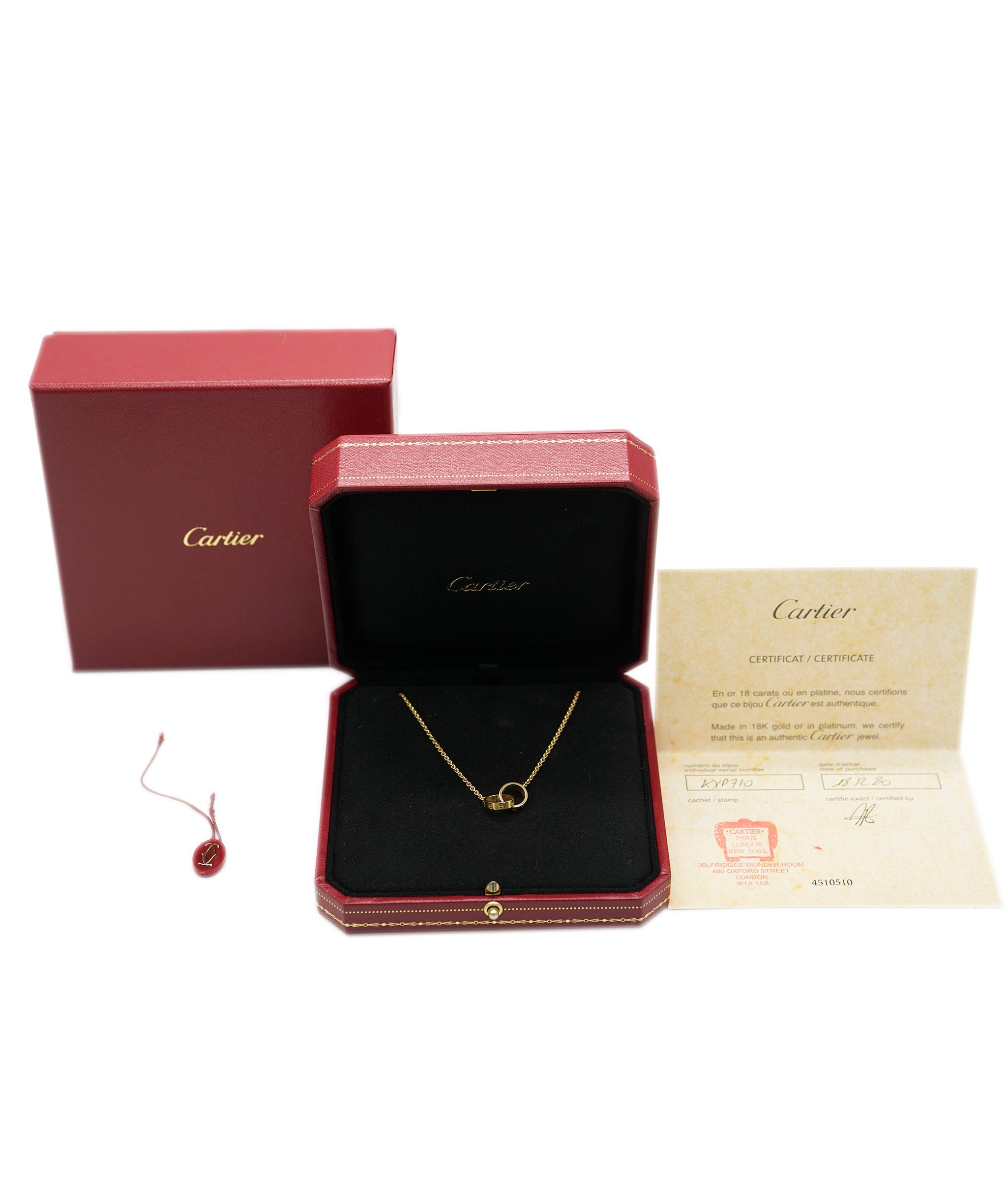 Cartier Cartier Love Interlocking Circle Yellow Gold Necklace ABC0697