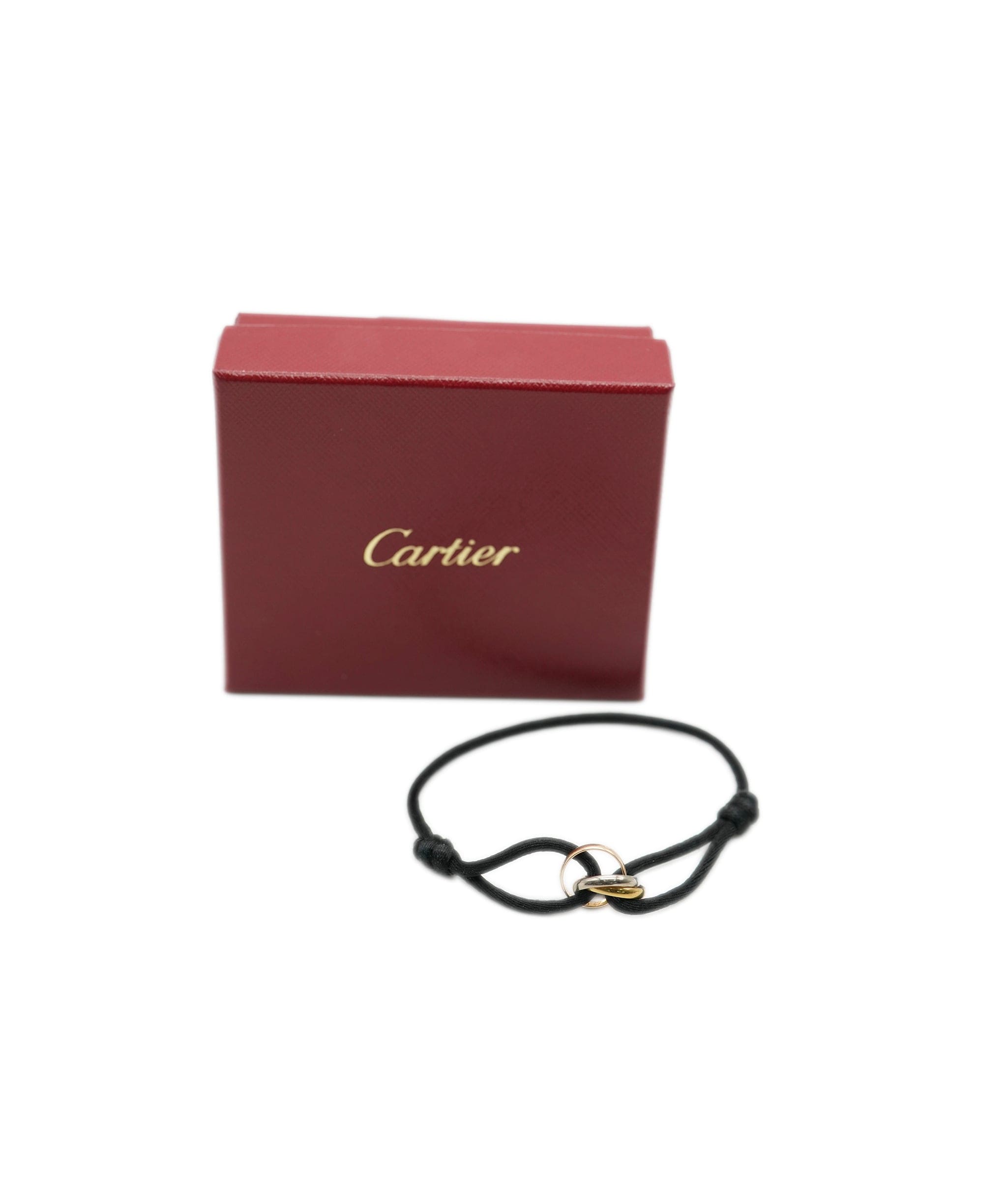 Cartier Cartier Trinity Bracelet On Black Cord ABC0468