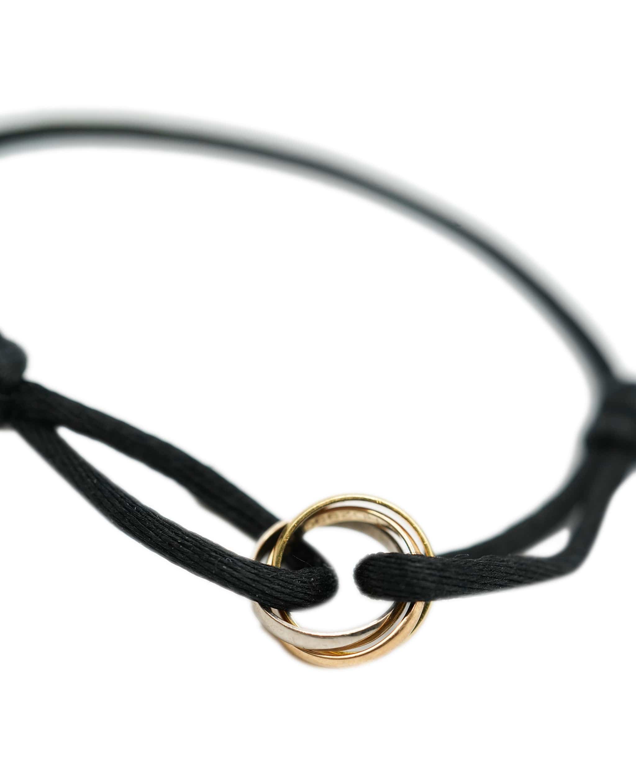 Cartier Cartier Trinity Bracelet On Black Cord ABC0468