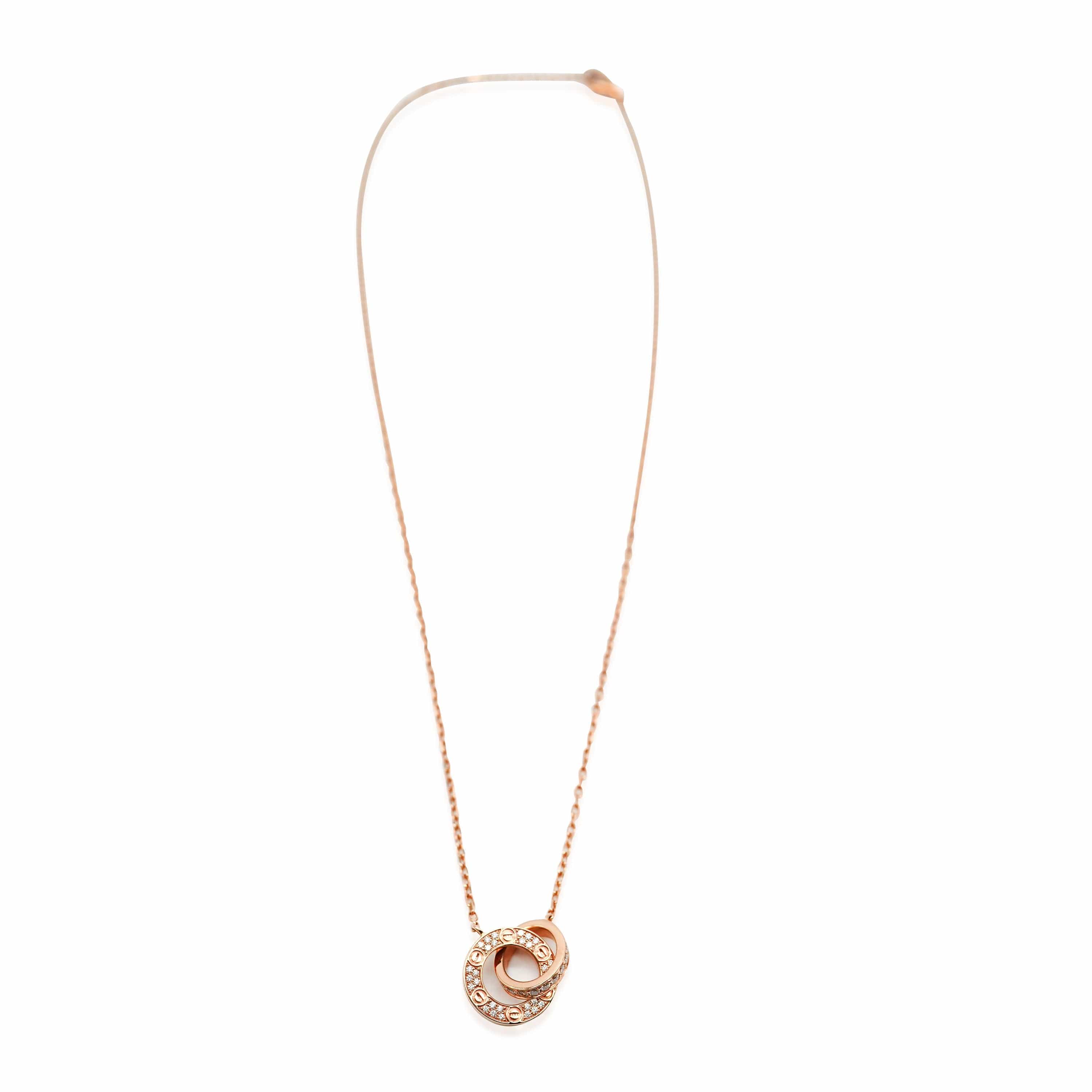 Cartier Cartier Love Diamond Necklace in 18K Rose Gold 0.30 CTW