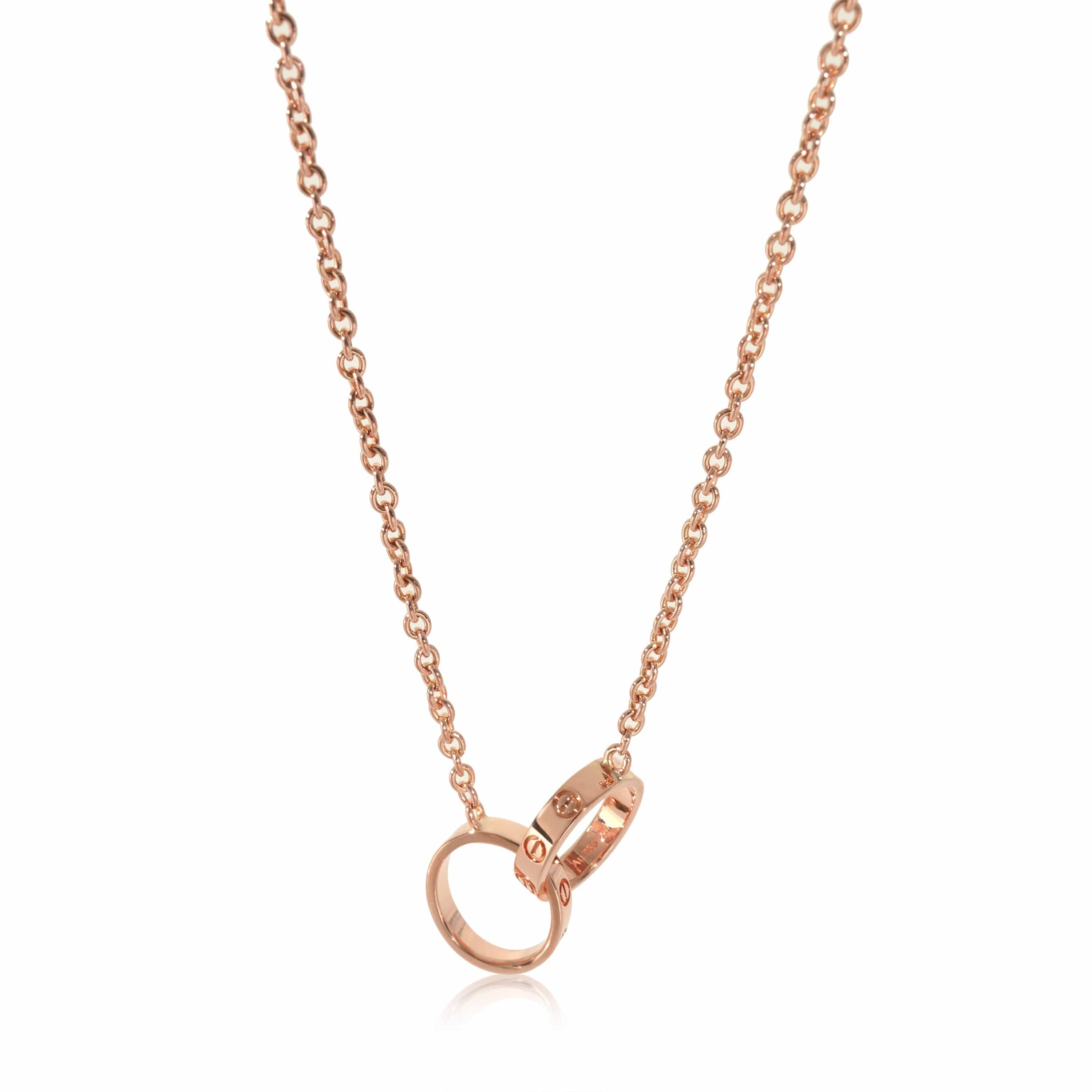 Cartier Cartier Love Interlocking Circle Necklace in 18k Rose Gold