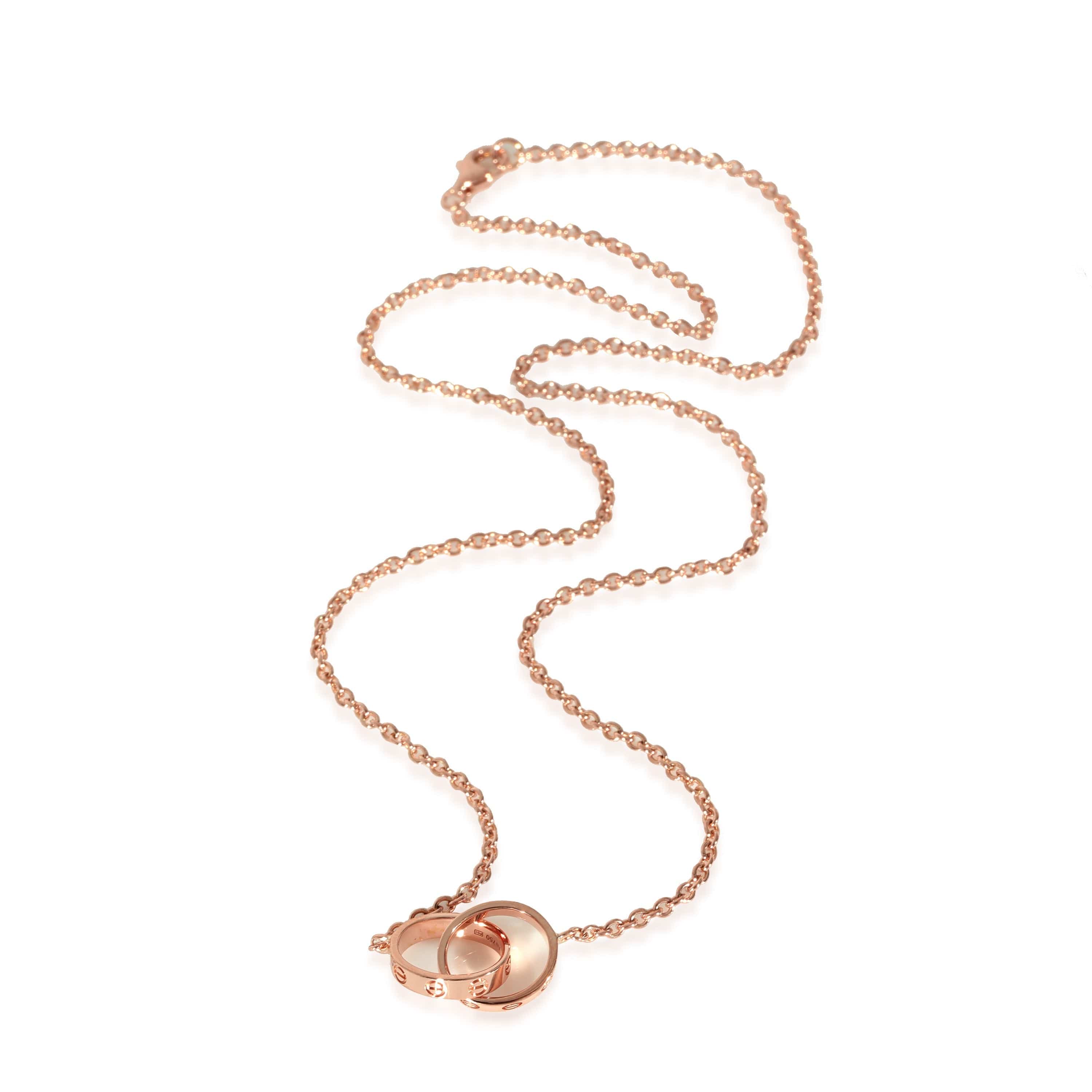 Cartier Cartier Love Interlocking Circle Necklace in 18k Rose Gold