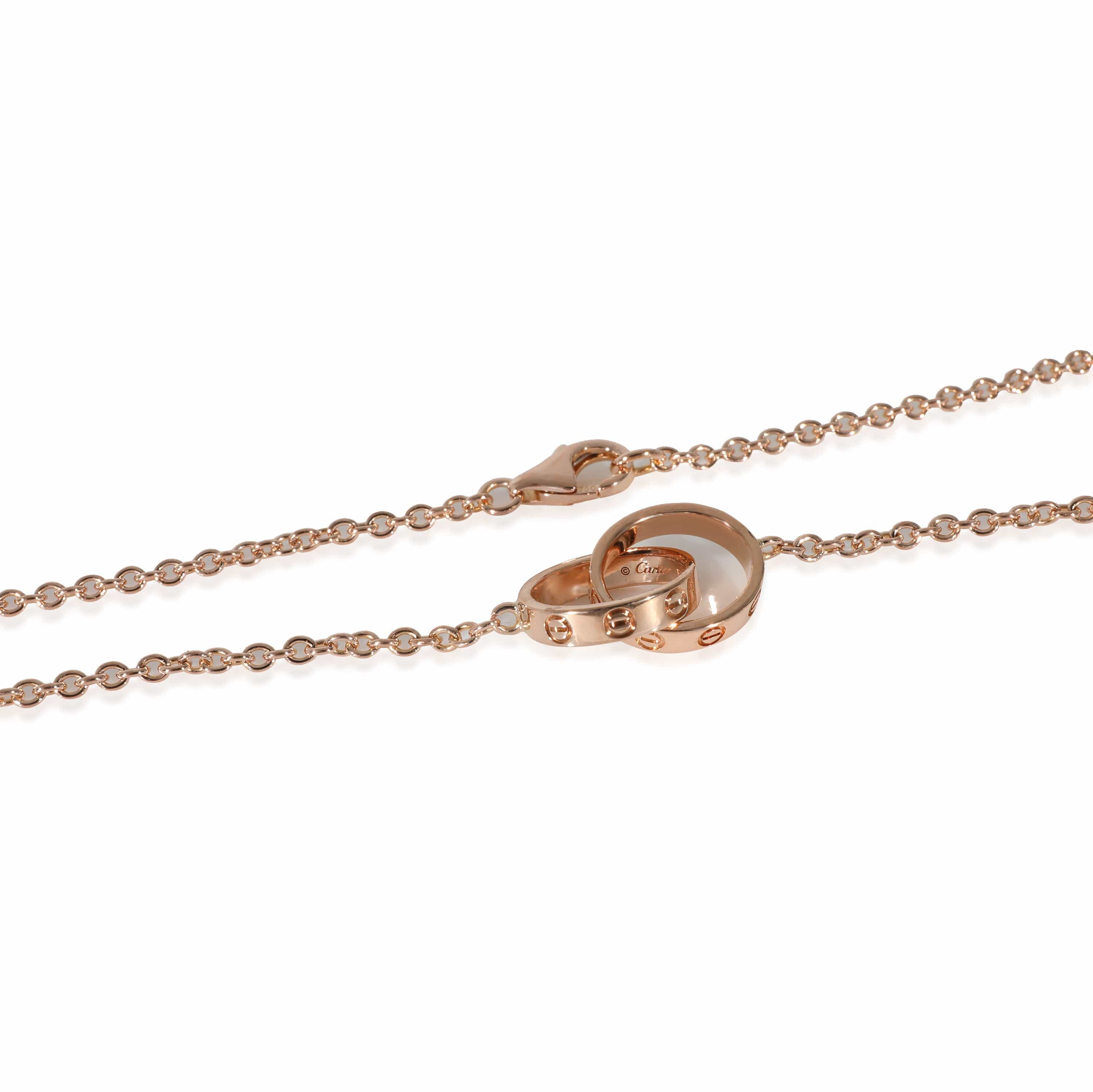 Cartier Cartier Love Interlocking Circle Necklace in 18k Rose Gold