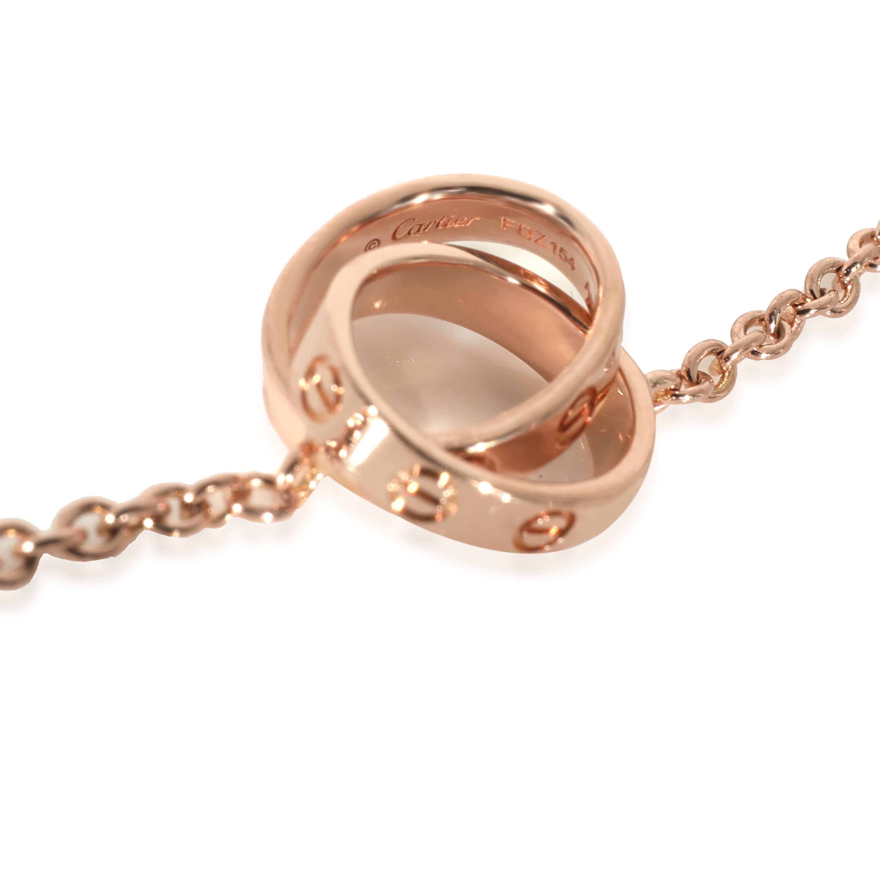 Cartier Cartier Love Interlocking Circle Necklace in 18k Rose Gold