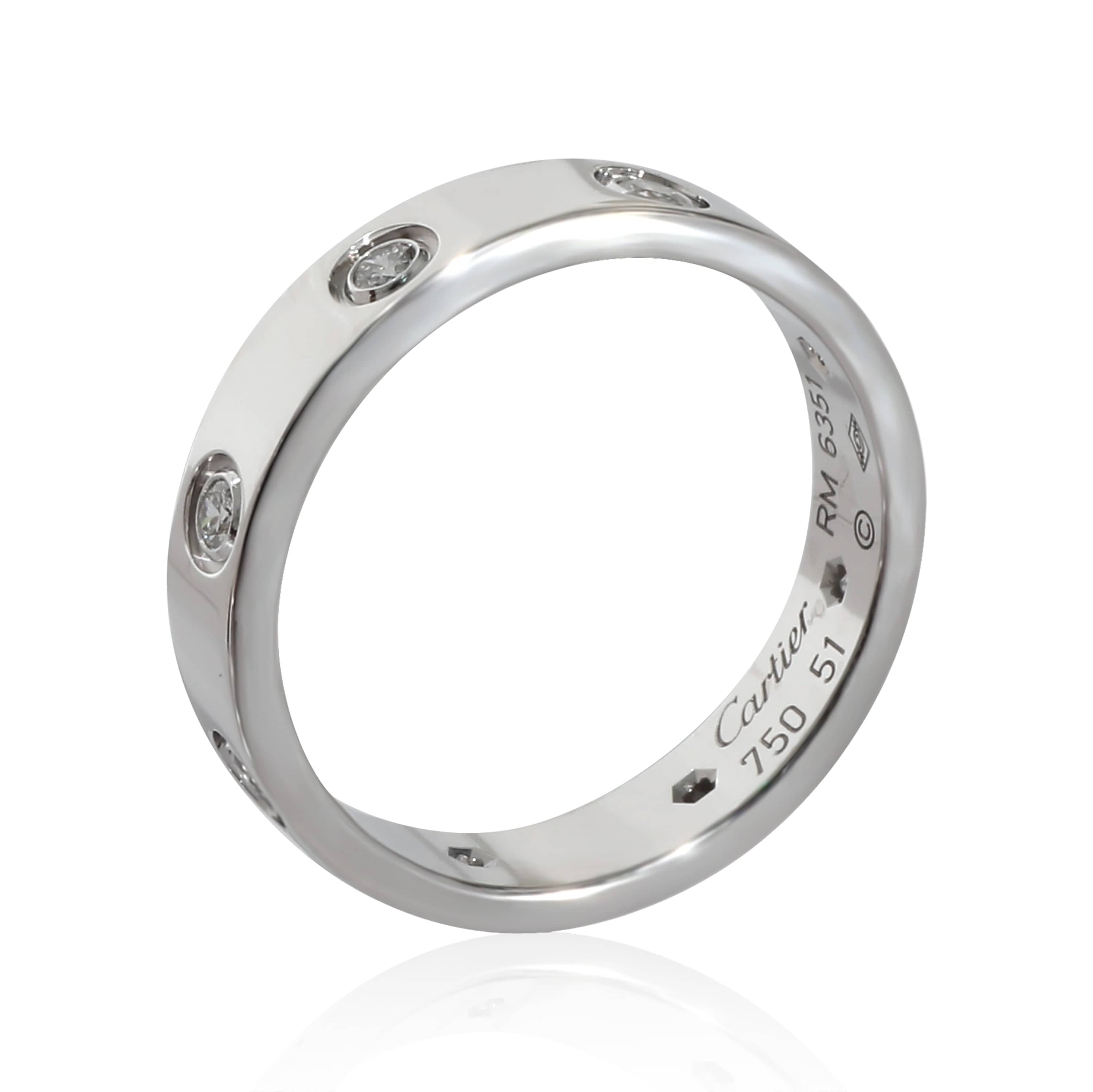 Cartier Cartier Love Diamond Wedding Band in 18KT White Gold 0.19 CTW