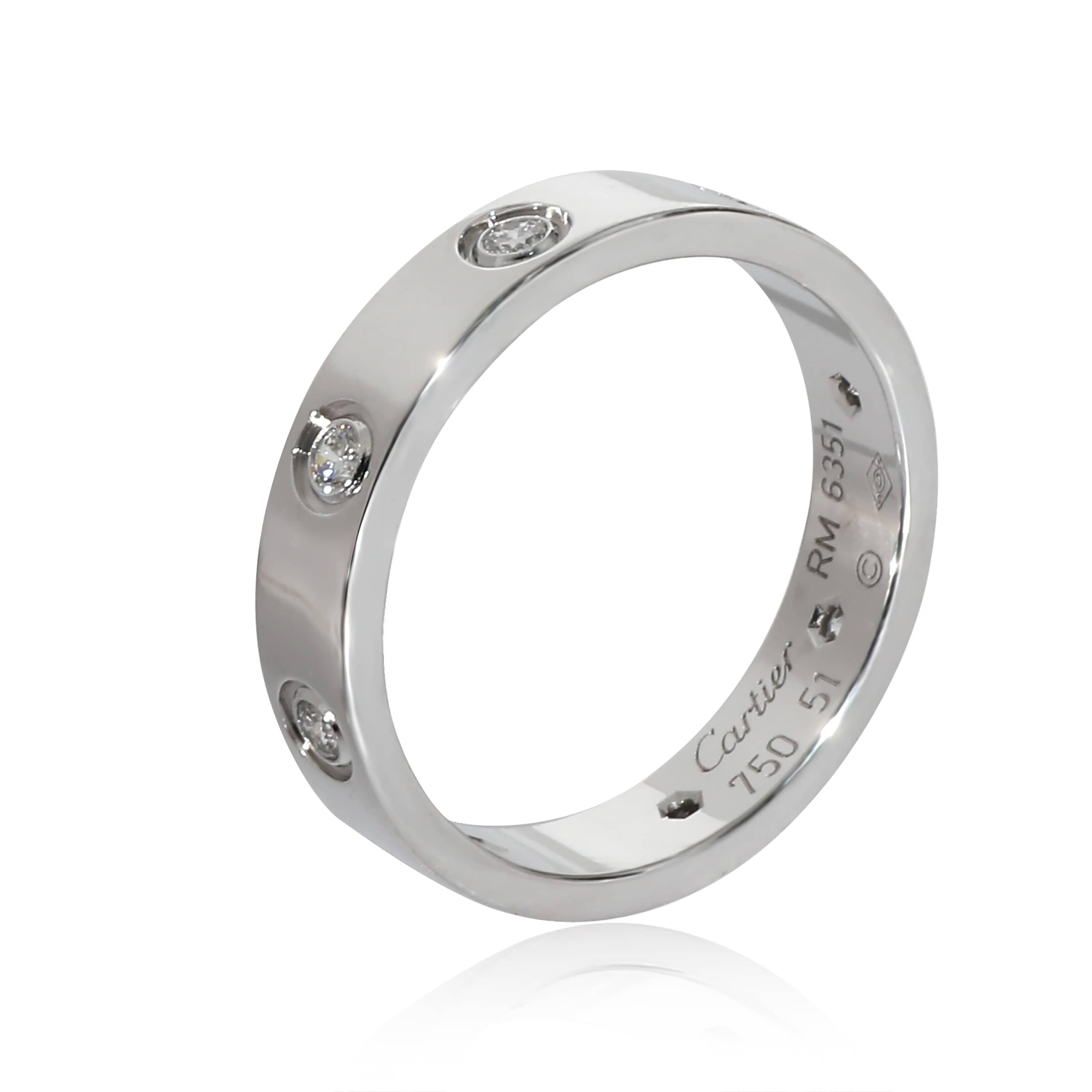 Cartier Cartier Love Diamond Wedding Band in 18KT White Gold 0.19 CTW