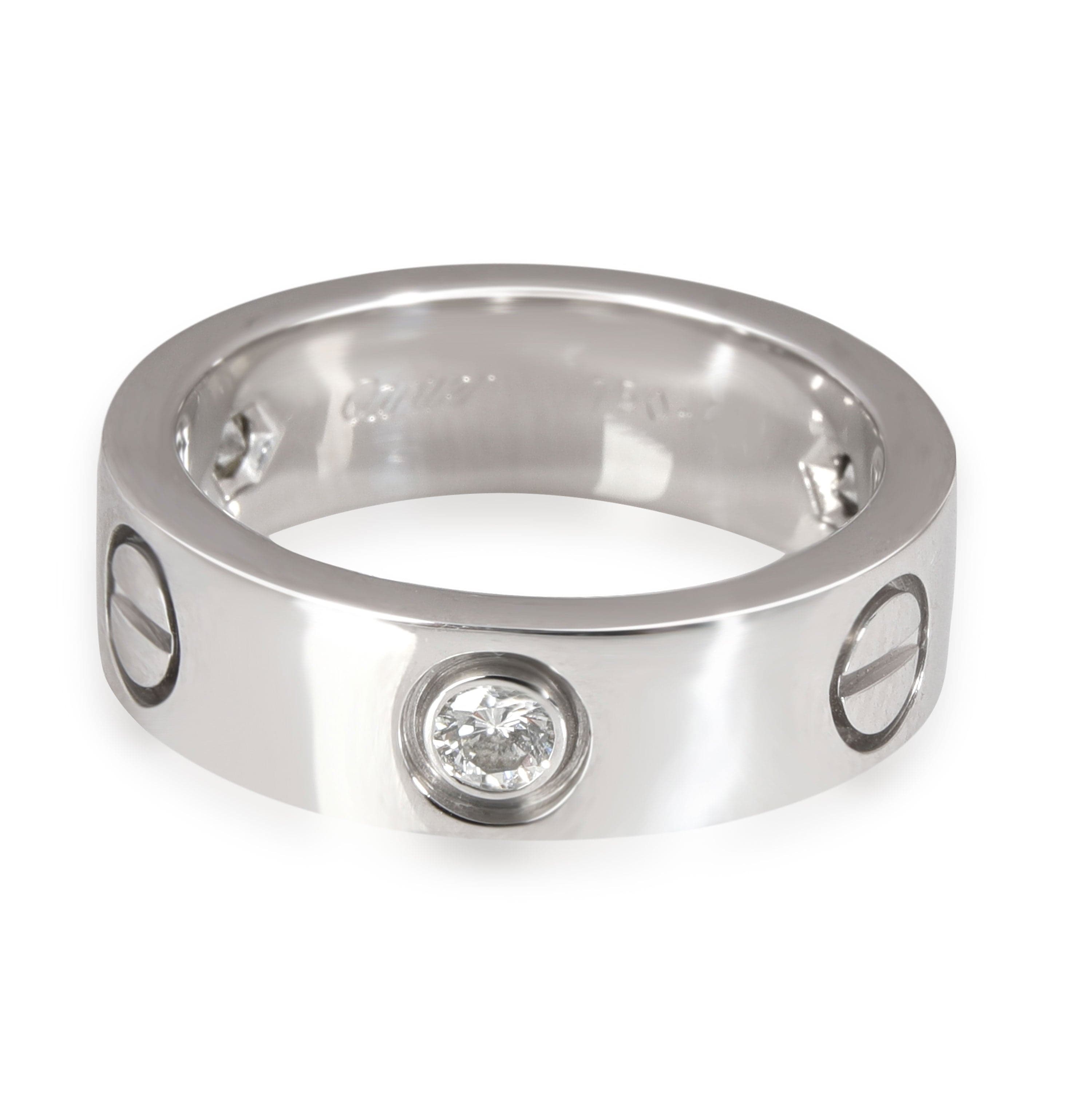 Cartier Love Ring, 3 Diamonds (White Gold)