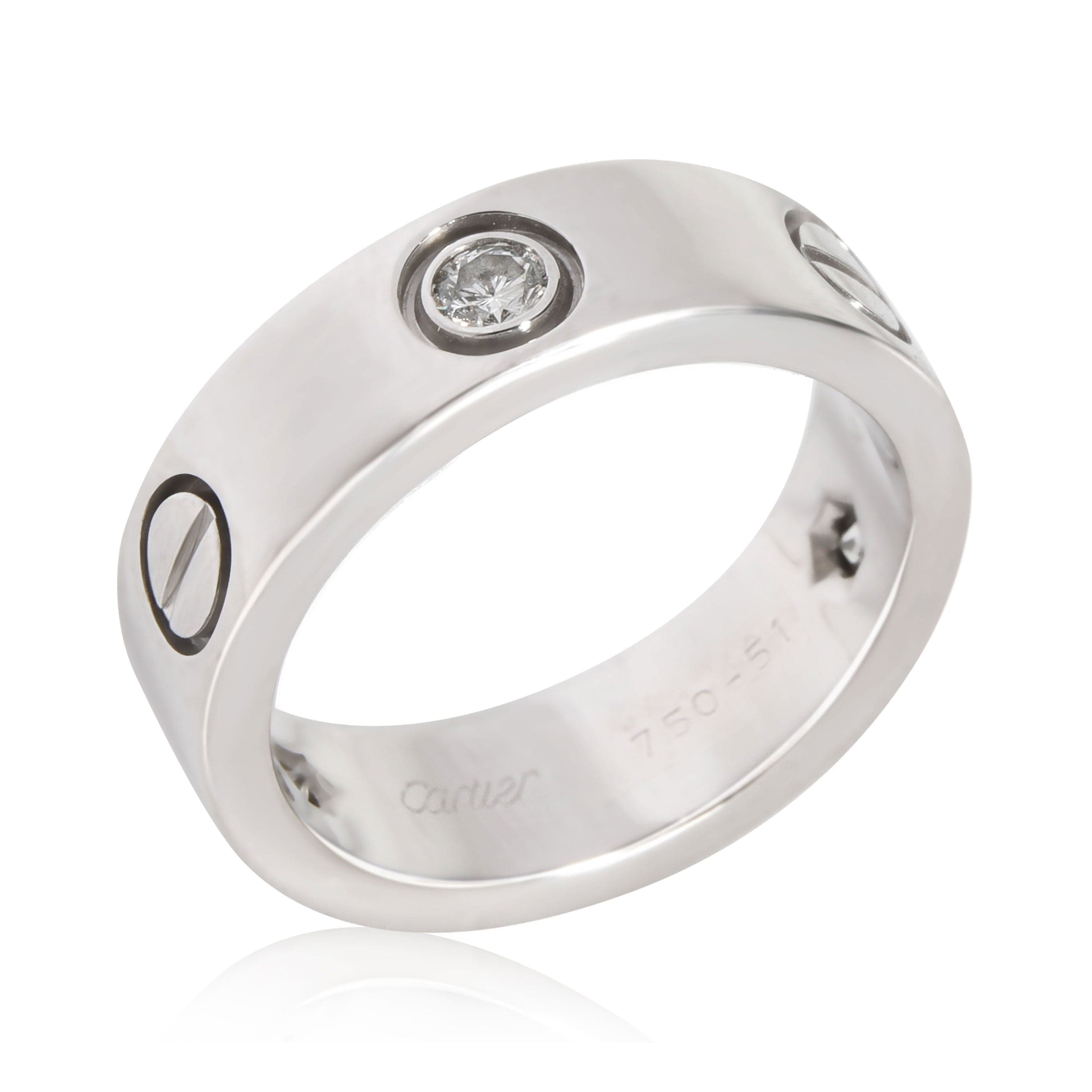 Cartier Love Ring, 3 Diamonds (White Gold)