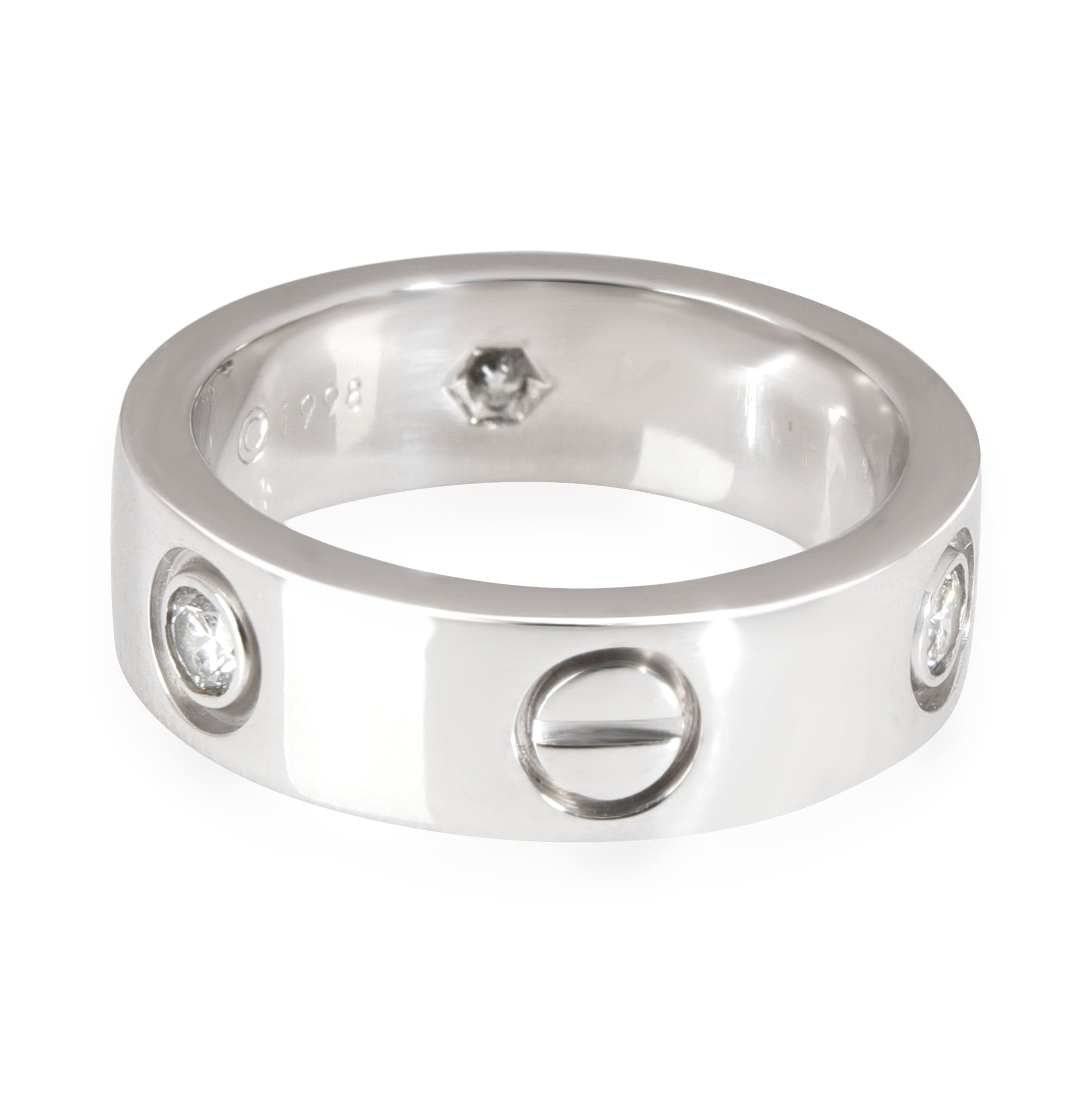 Cartier Love Ring, 3 Diamonds (White Gold)