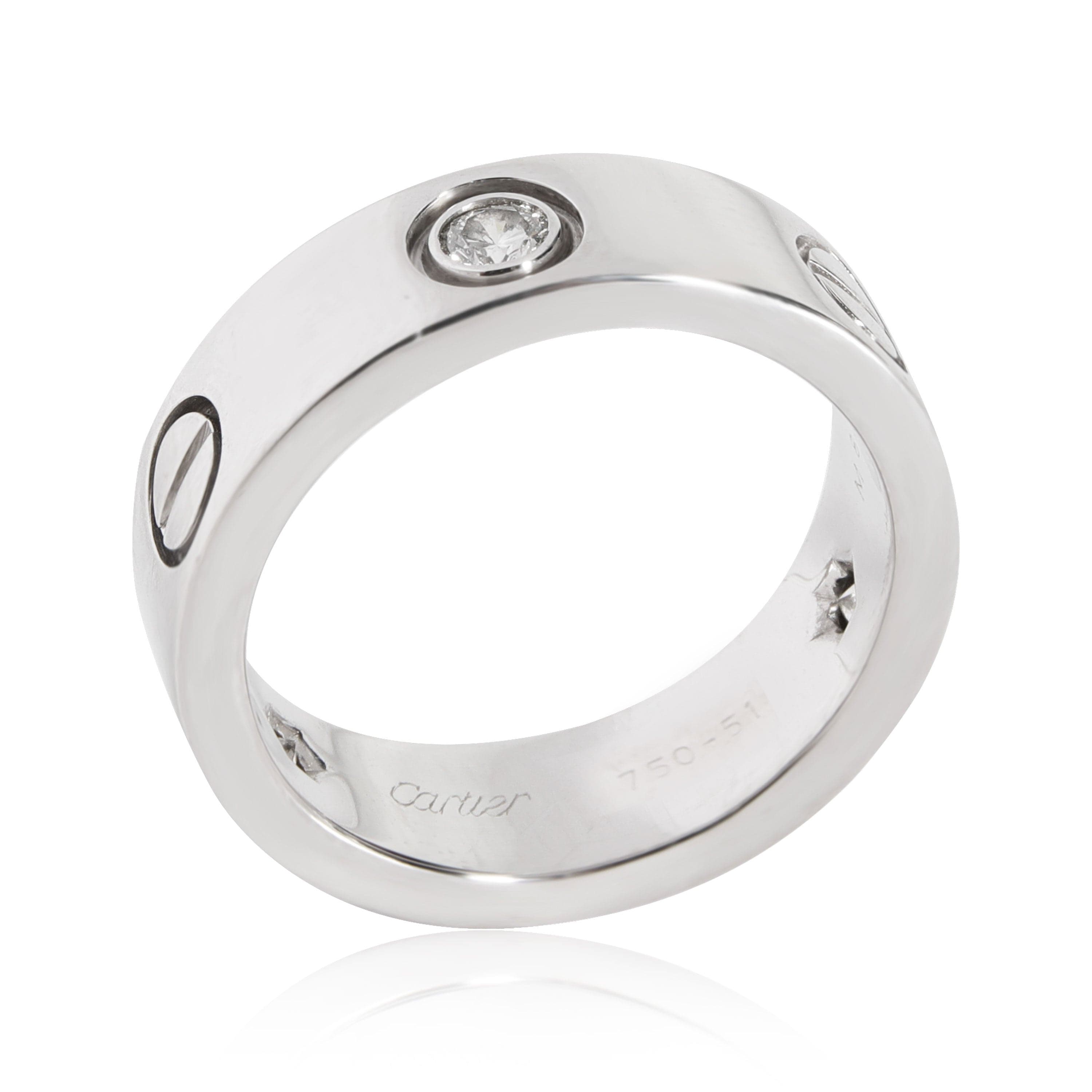 Cartier Love Ring, 3 Diamonds (White Gold)