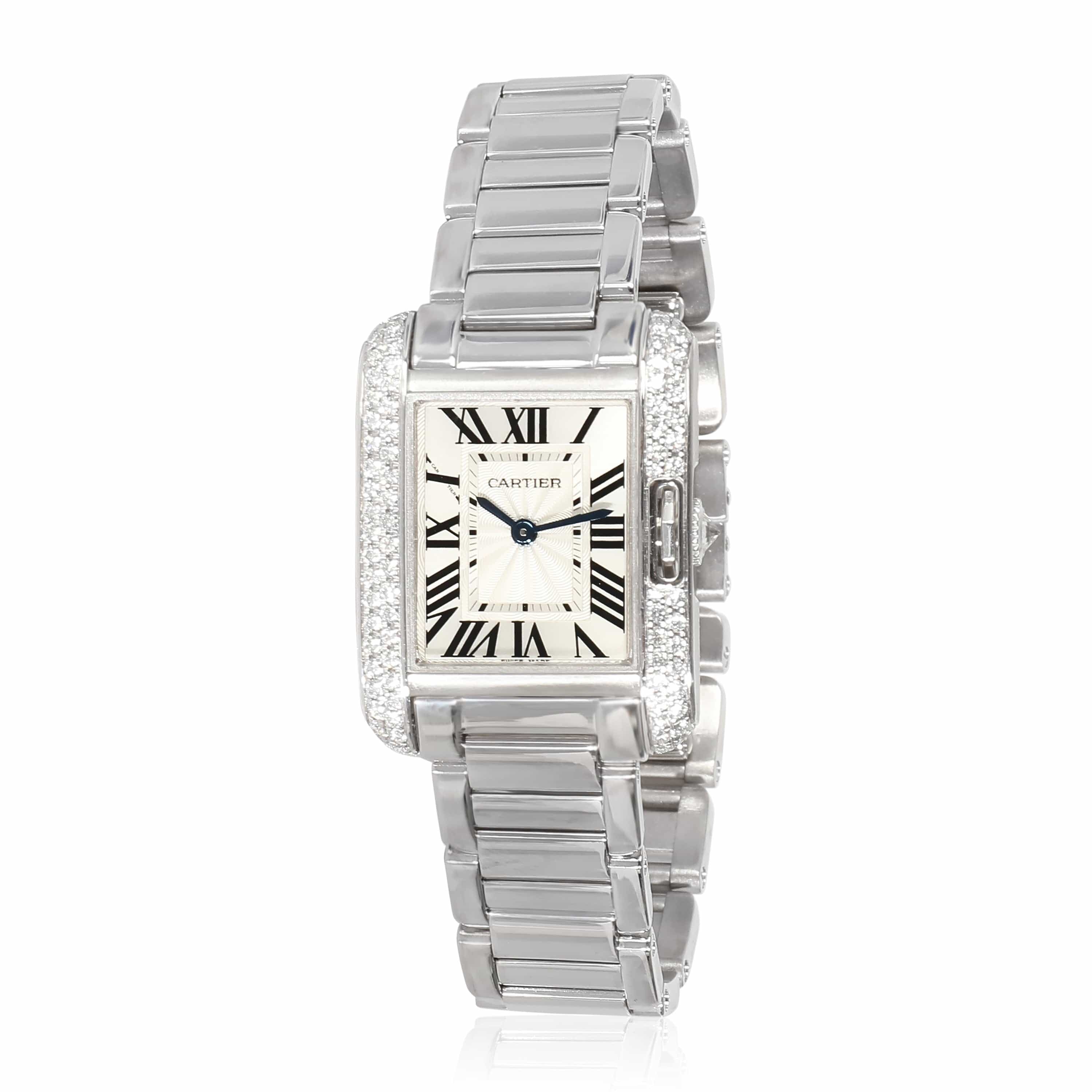 Cartier Cartier Tank Anglaise de Cartier WT100008 Women's Watch in  White Gold