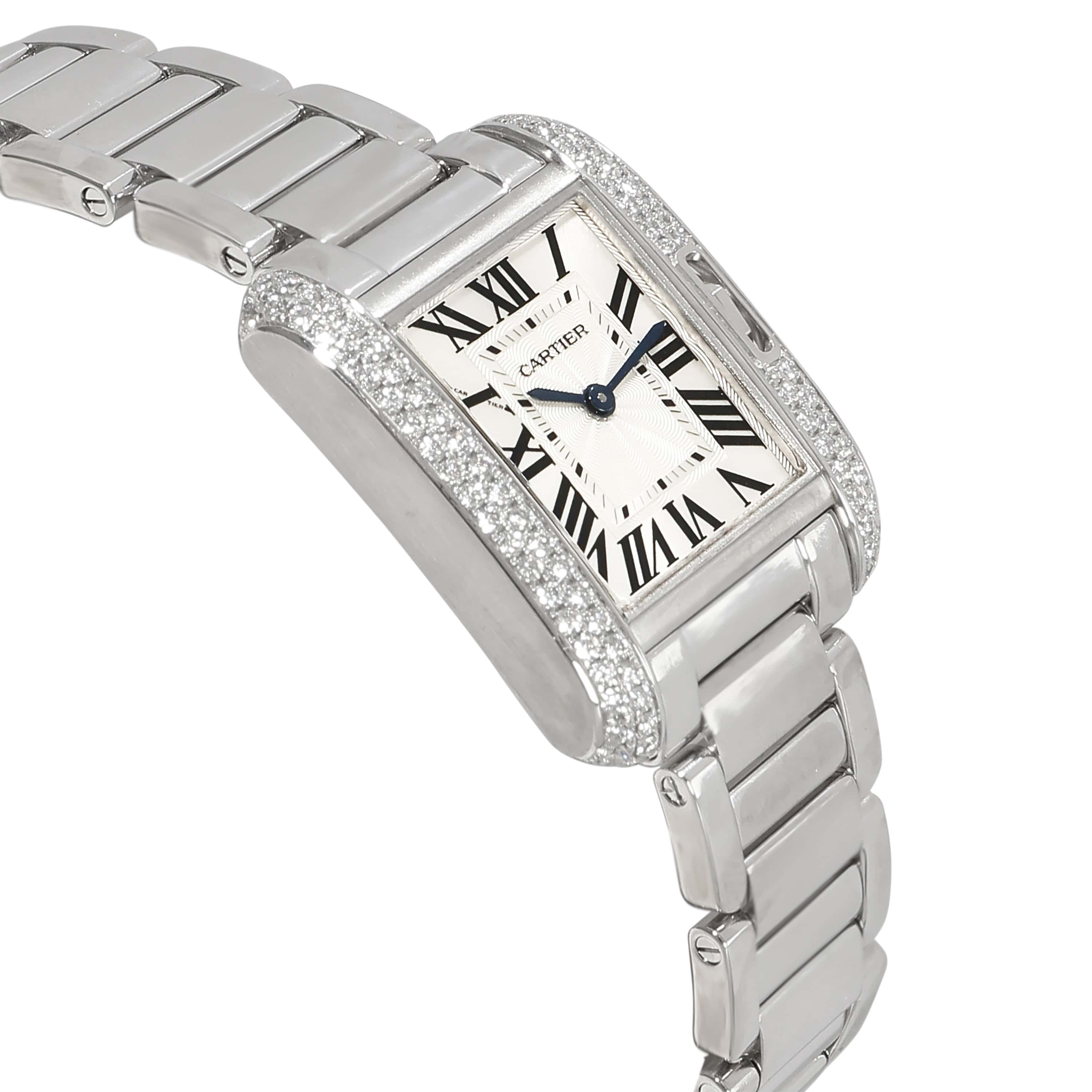 Cartier Cartier Tank Anglaise de Cartier WT100008 Women's Watch in  White Gold