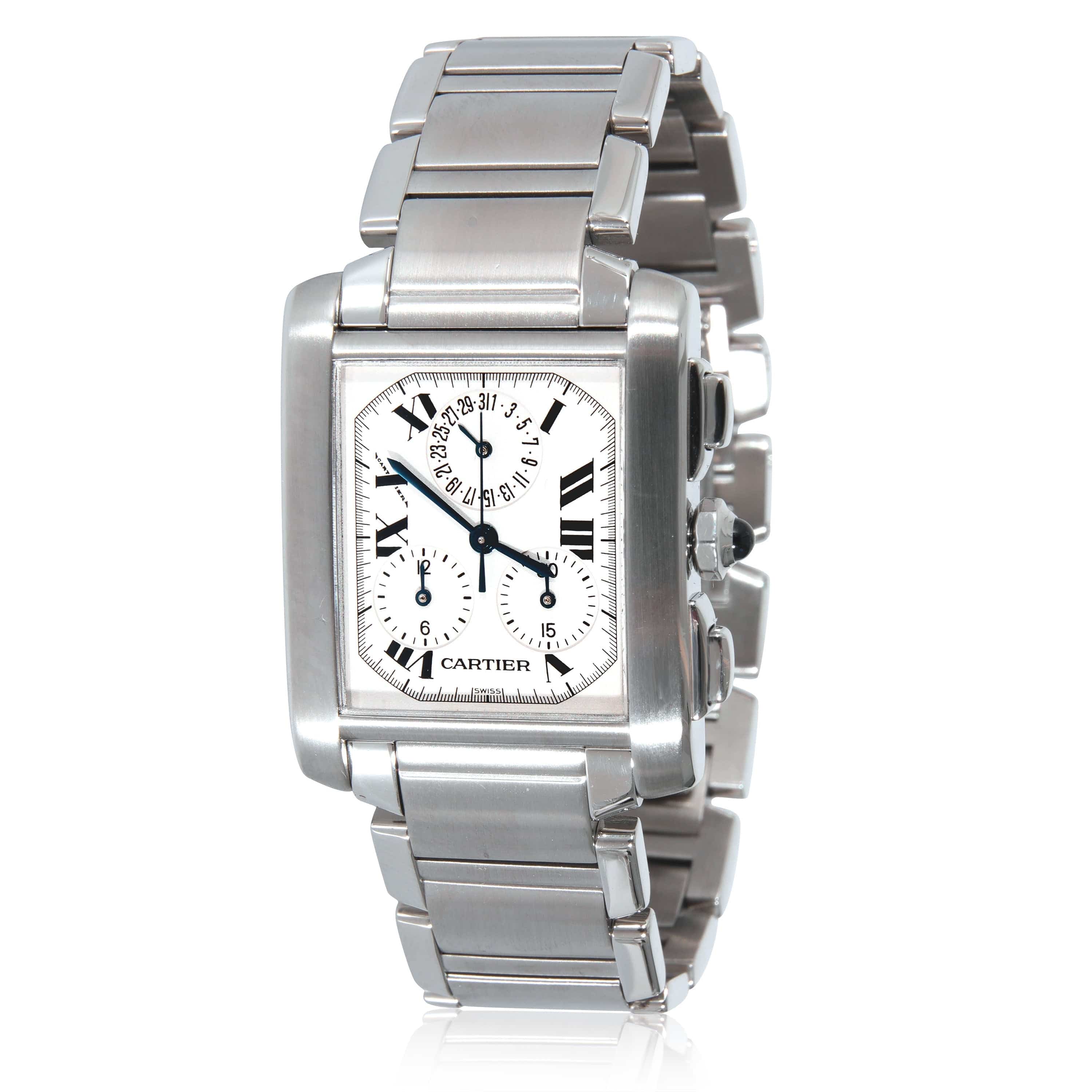 Cartier Cartier Tank Francaise Chronoflex W51001Q3 Men's Watch in  Stainless Steel