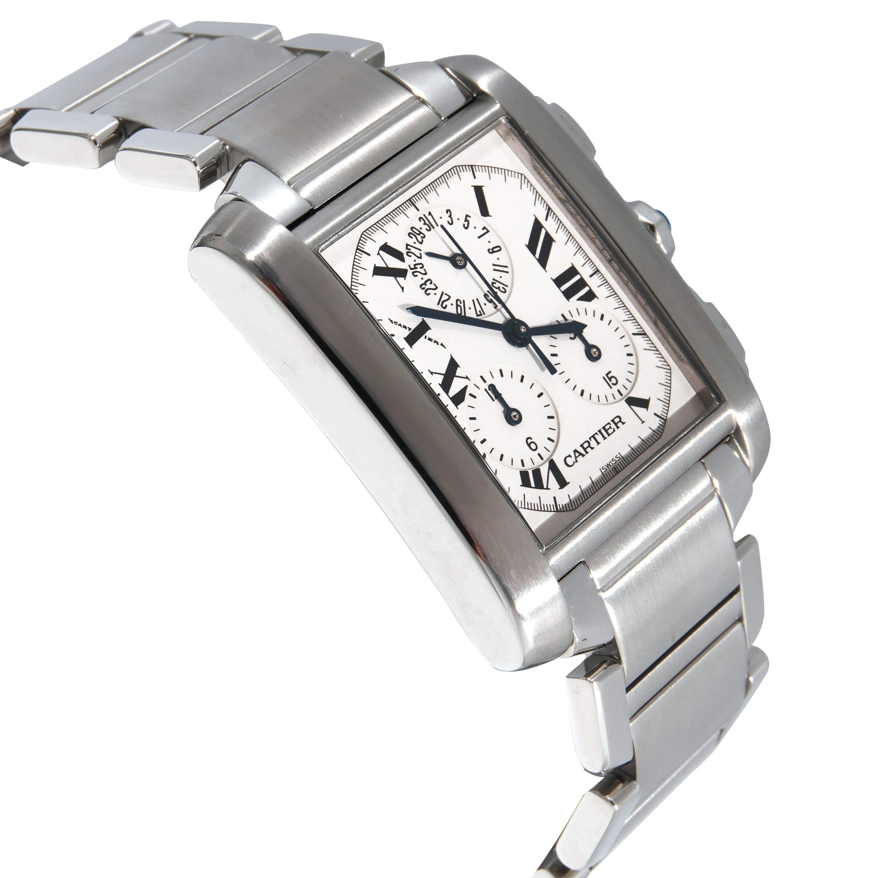 Cartier Cartier Tank Francaise Chronoflex W51001Q3 Men's Watch in  Stainless Steel