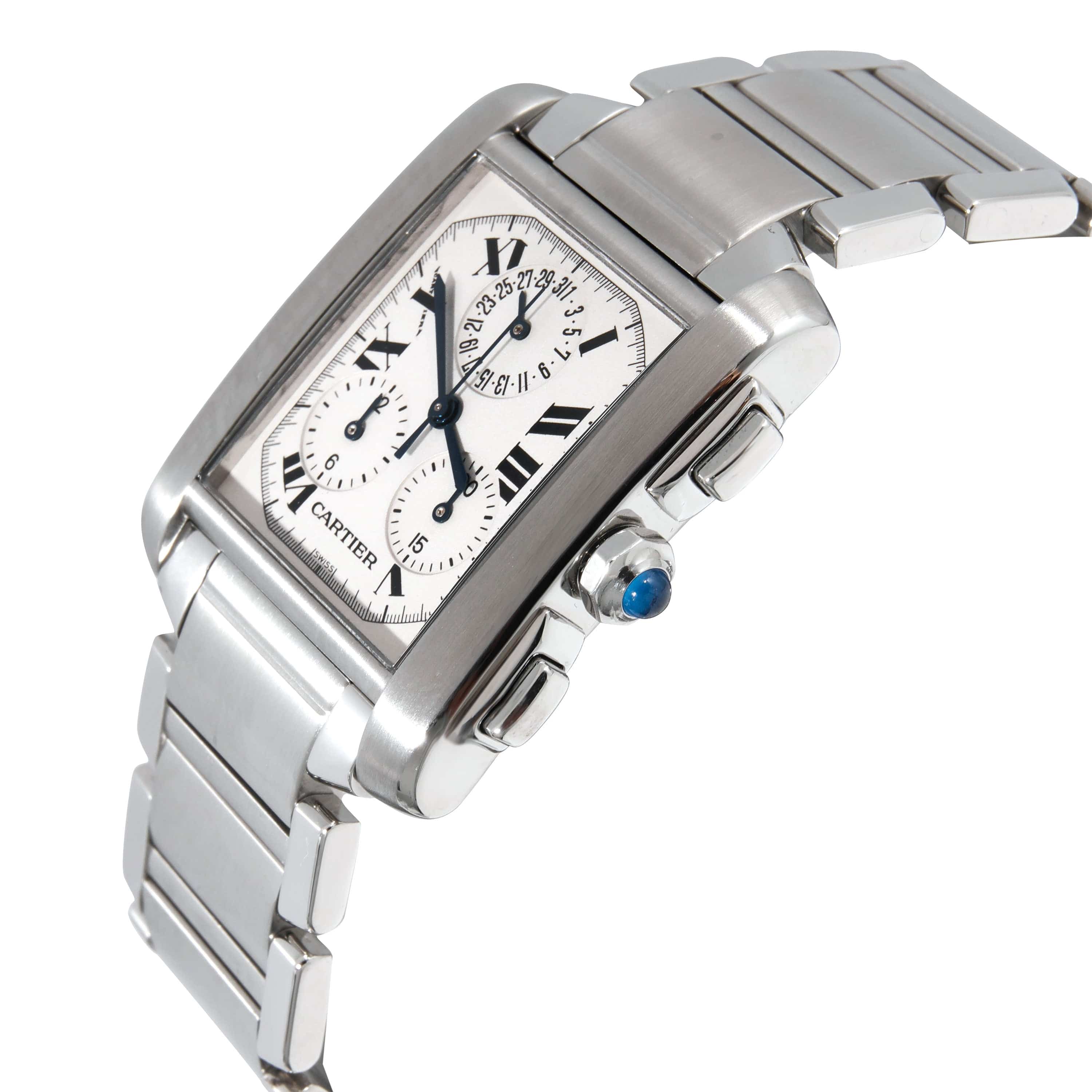 Cartier Cartier Tank Francaise Chronoflex W51001Q3 Men's Watch in  Stainless Steel