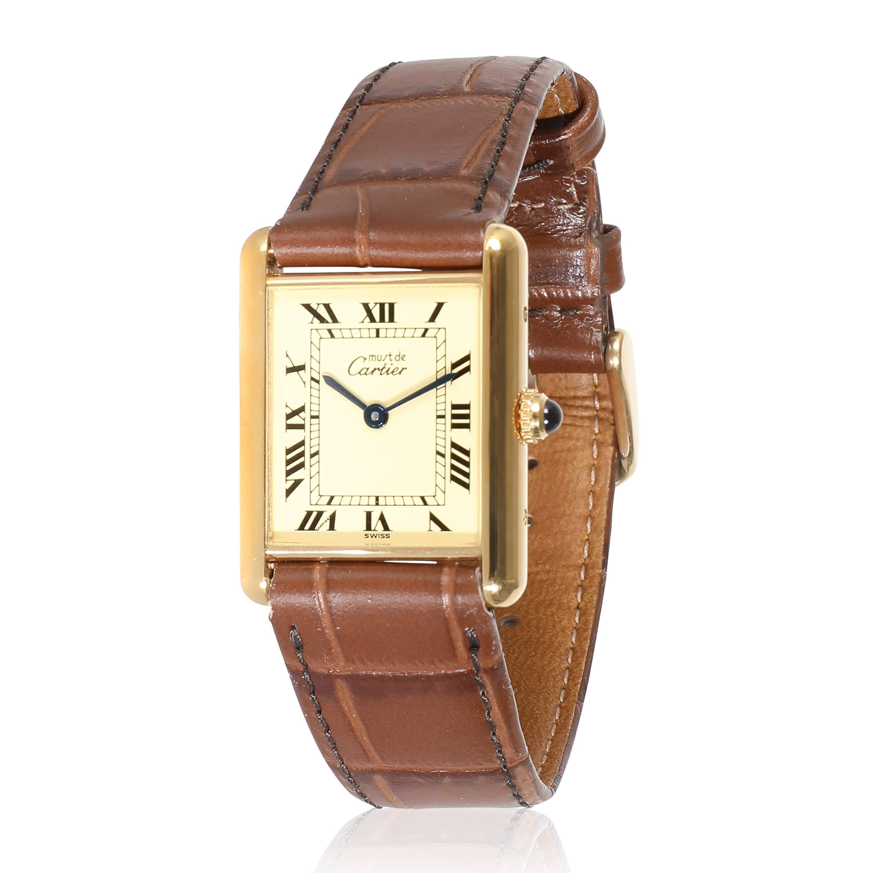 Cartier le Must de Cartier Tank 1615 Unisex Watch in  Vermeil