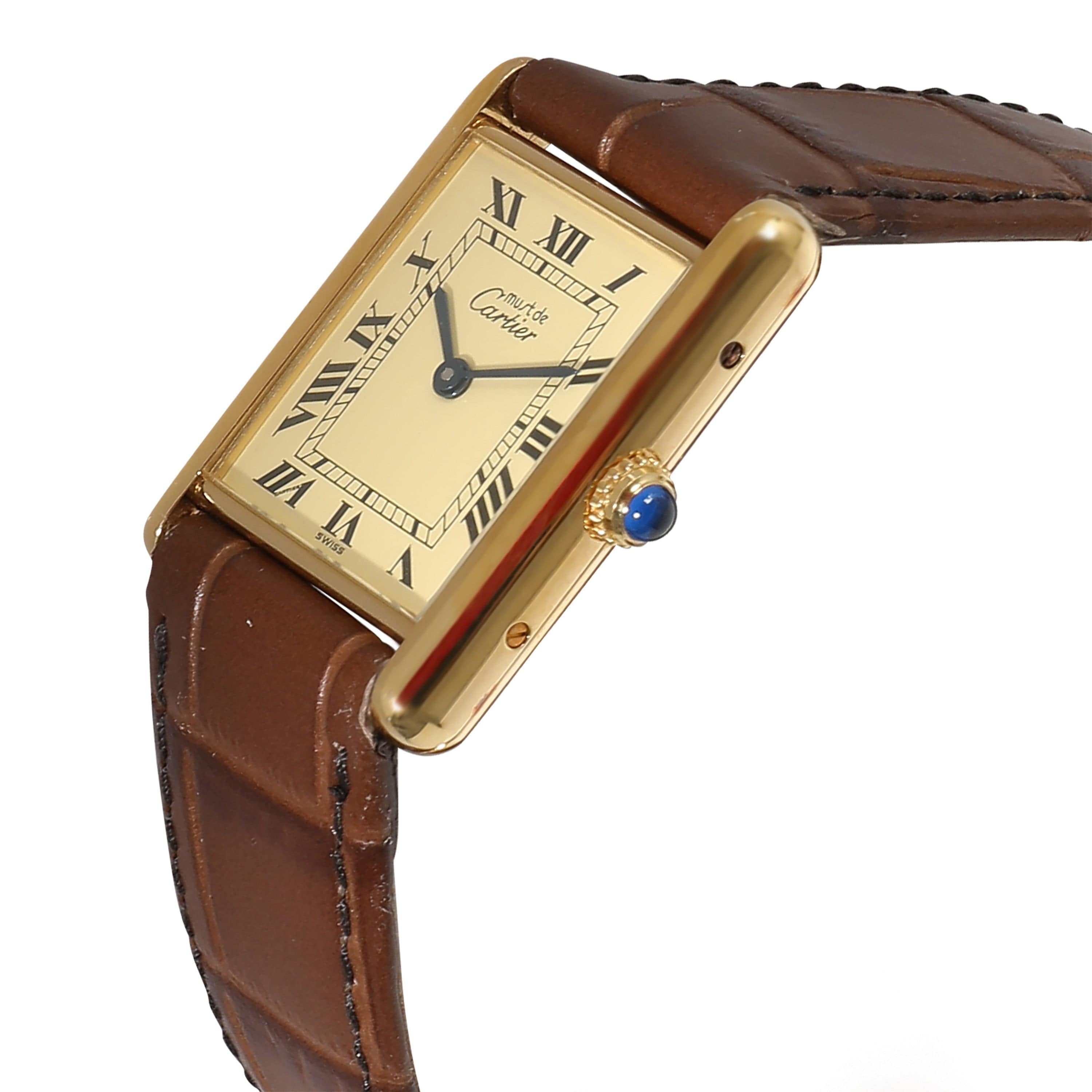 Cartier le Must de Cartier Tank 1615 Unisex Watch in  Vermeil