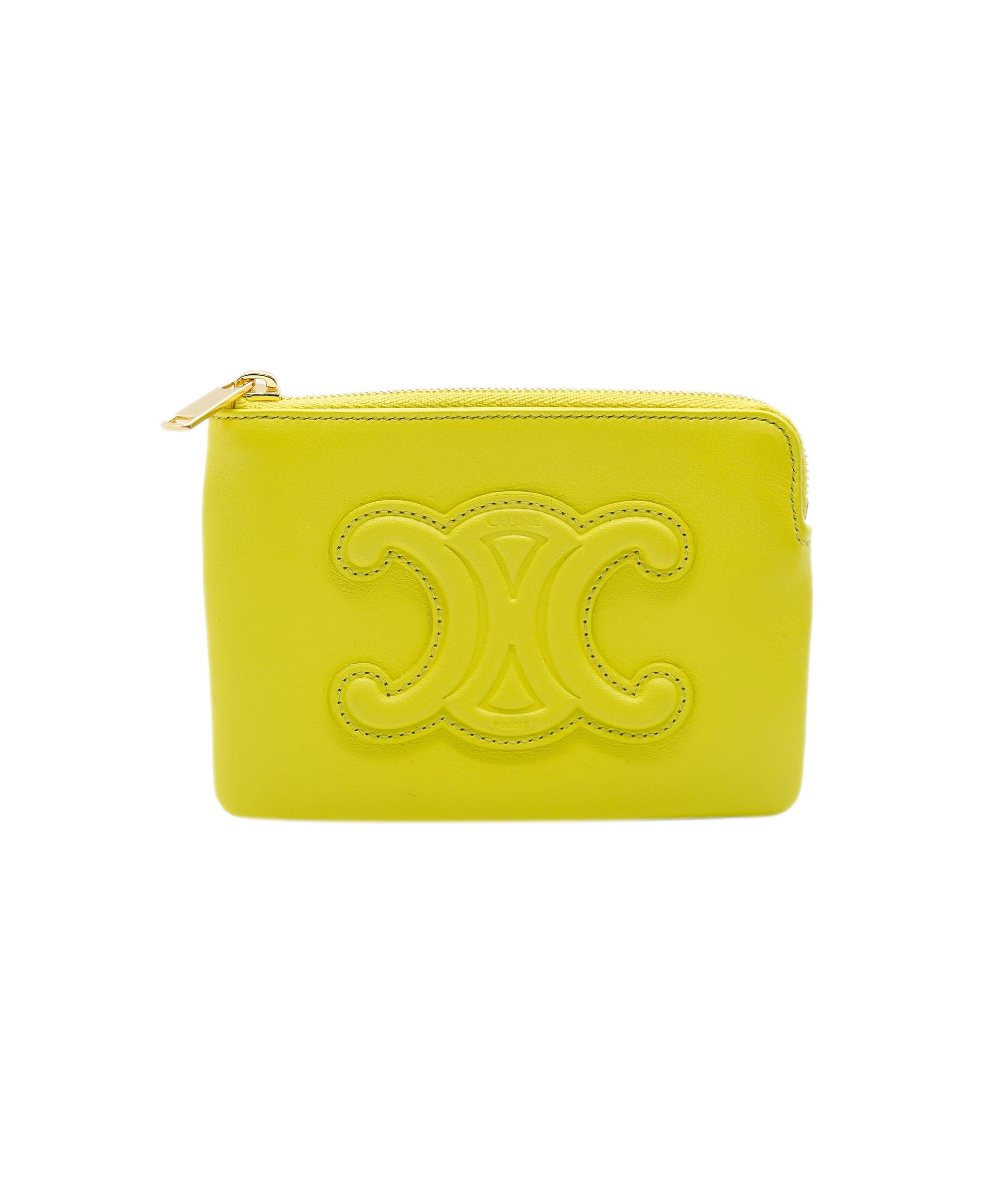 Celine Celine Lime Coin & Card Pouch with Hook AJL0171