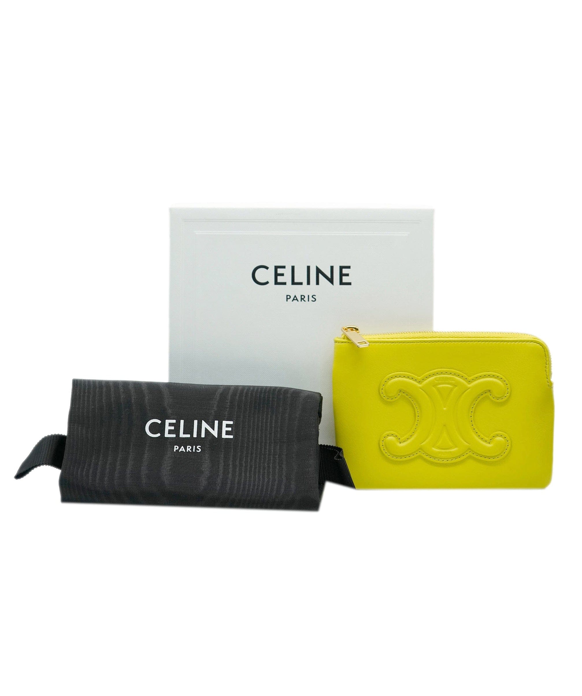 Celine Celine Lime Coin & Card Pouch with Hook AJL0171