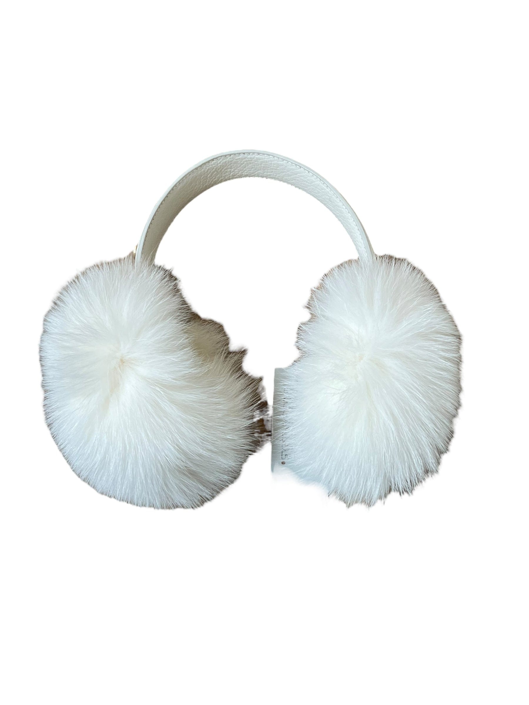 Celine Celine Logo Fur Earmuffs White  DXBK0100