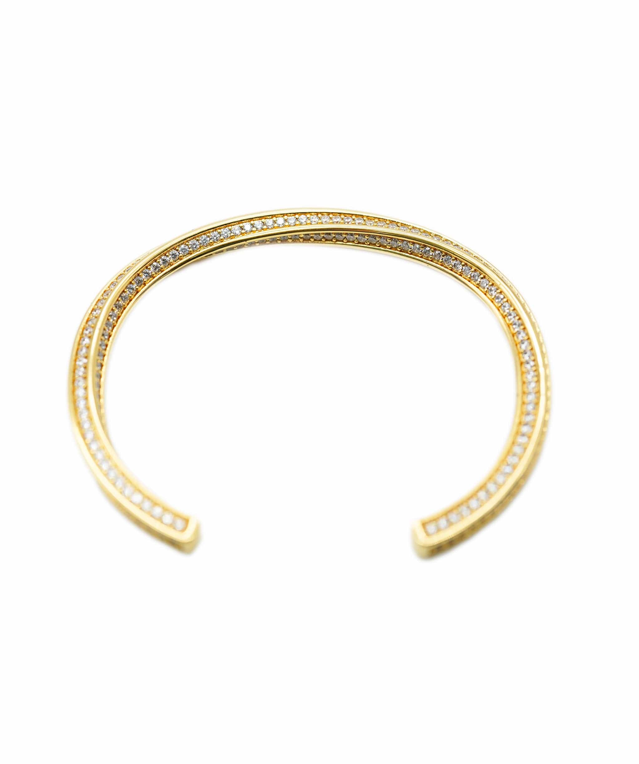 Celine Celine Gold Diamonte twisted Bangle AVL1321