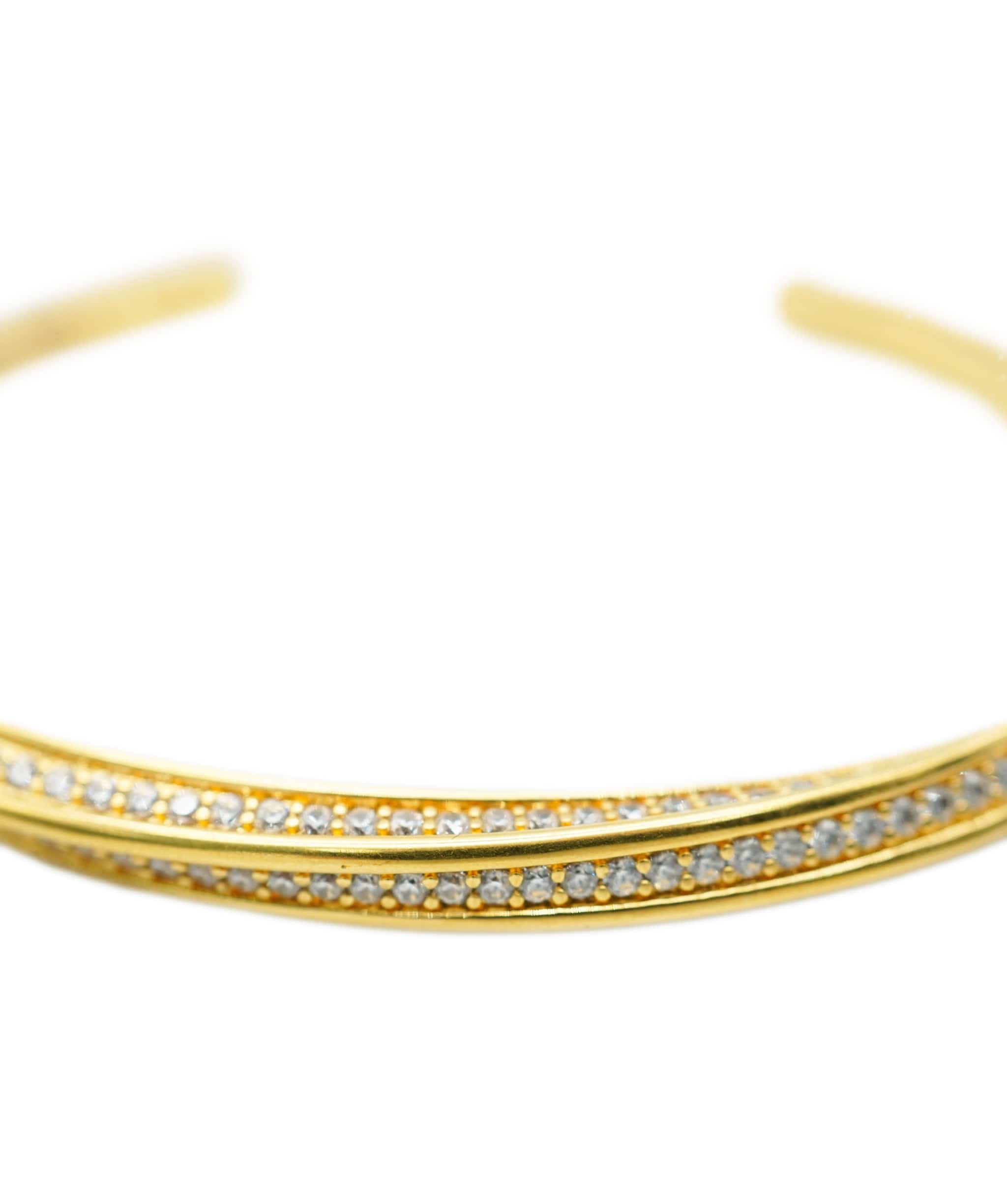 Celine Celine Gold Diamonte twisted Bangle AVL1321