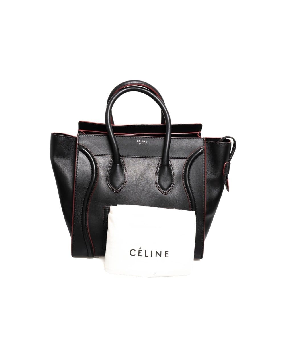 40. LP x C Celine Micro Luggage Black Red RJC1096