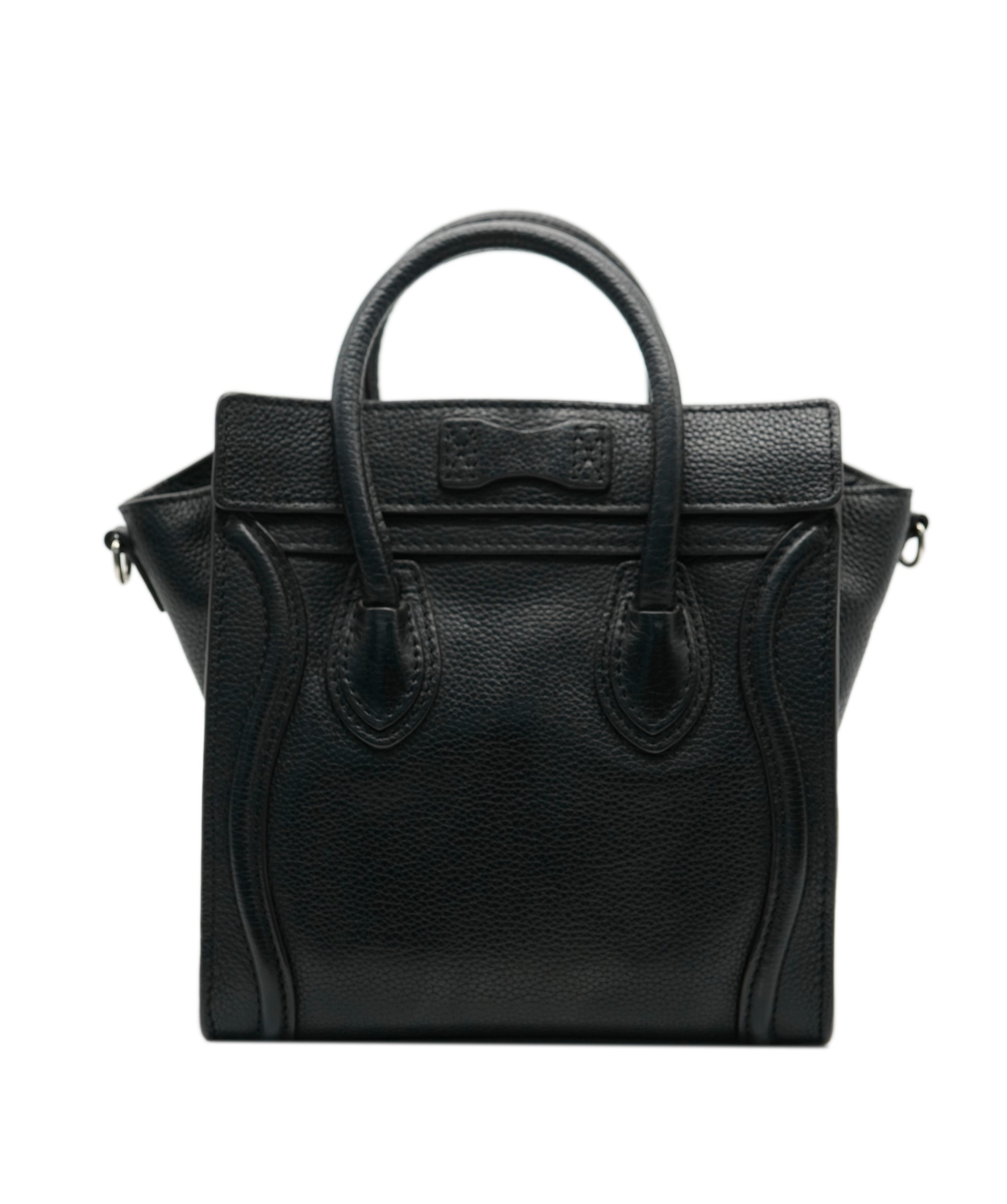 Celine Celine Black Drummed Leather Nano Luggage ABC0531