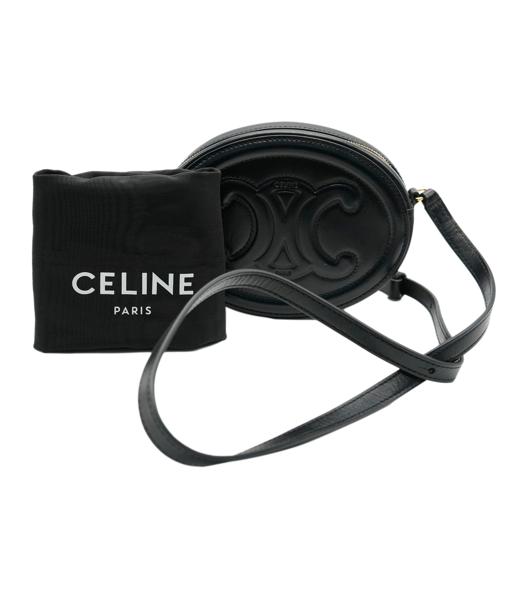 Celine CELINE Crossbody Oval Purse Cuir Triomphe in smooth calfskin ASL10454