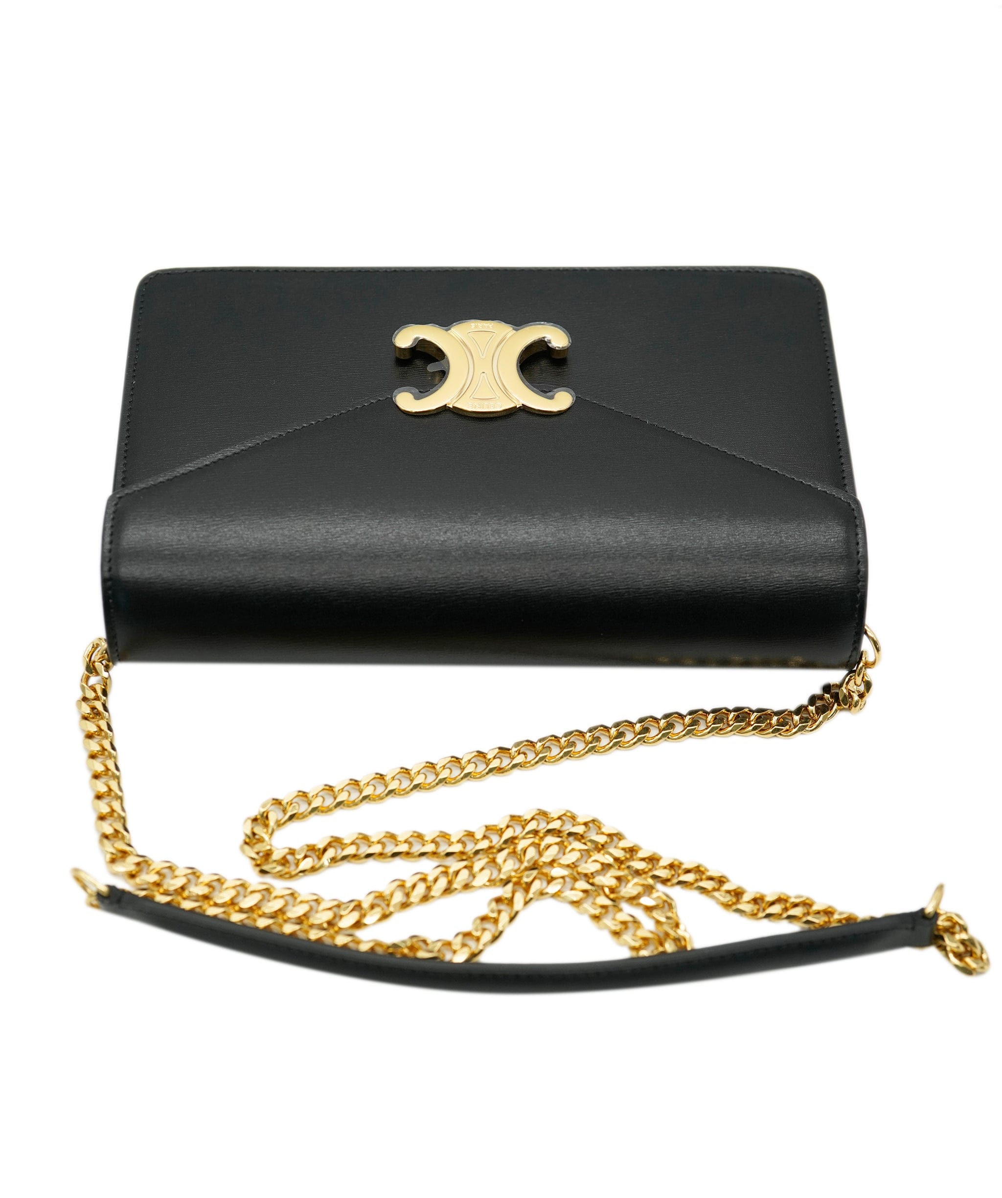 Celine Celine Margo Wallet On Chain Black with GHW -