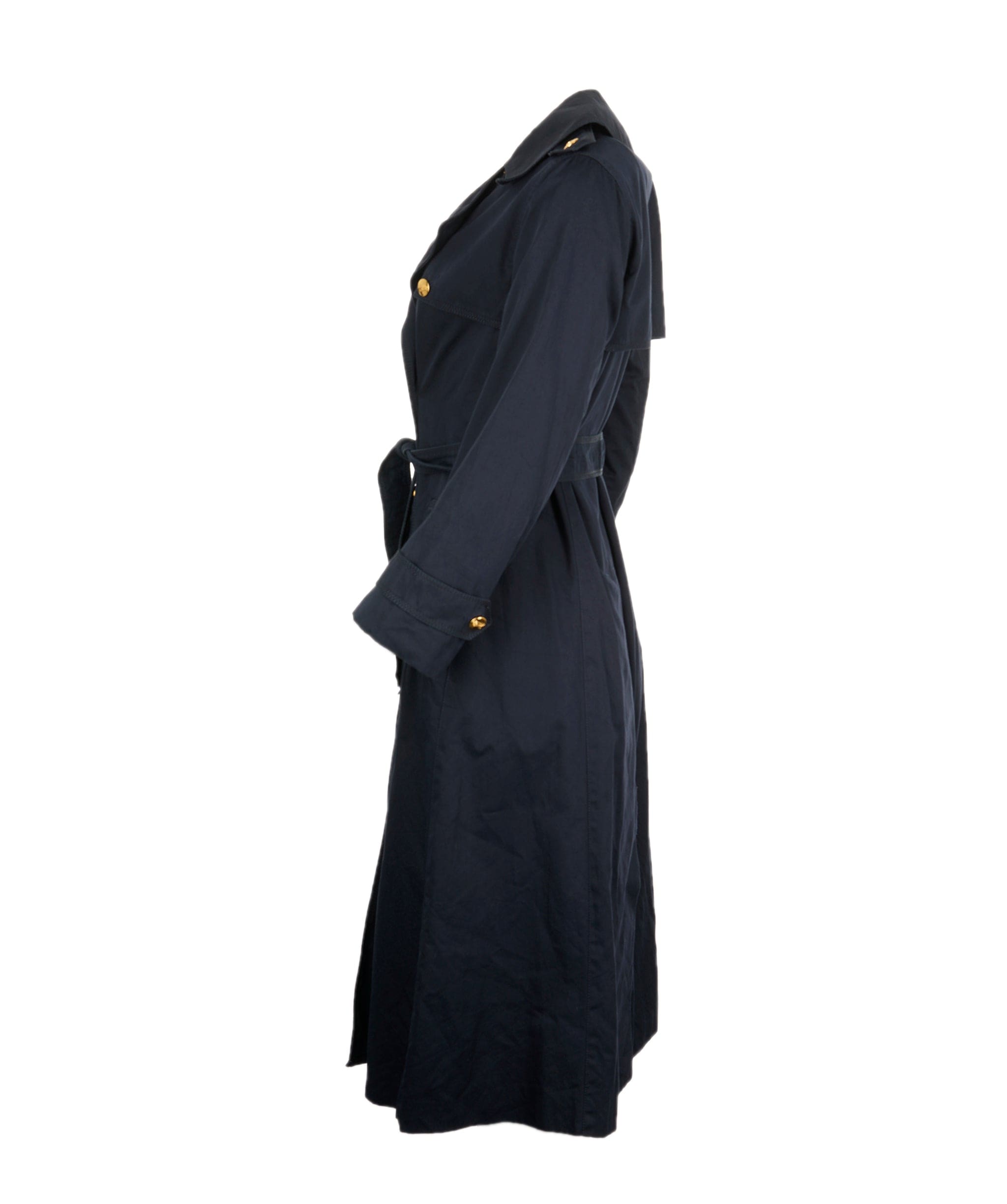 Celine Celine Gold Button Navy Trench Coat - ASL8648